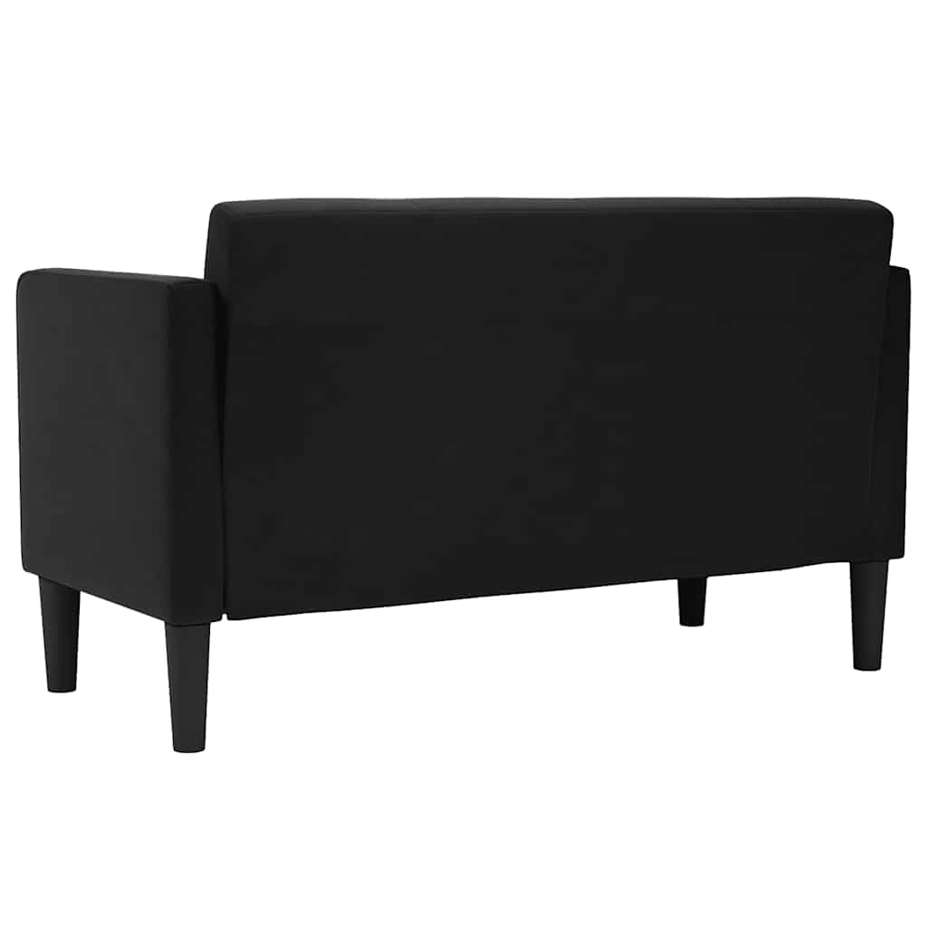 Loveseat bank zwart 111 cm fluweel is nu te koop bij PeponiXL, paradijselijk wonen!