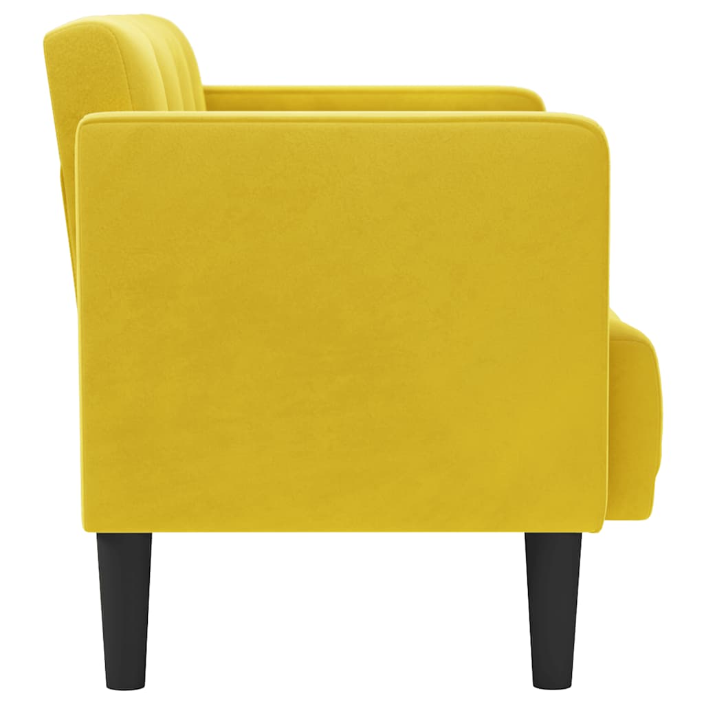 Loveseat bank geel 111 cm fluweel is nu te koop bij PeponiXL, paradijselijk wonen!
