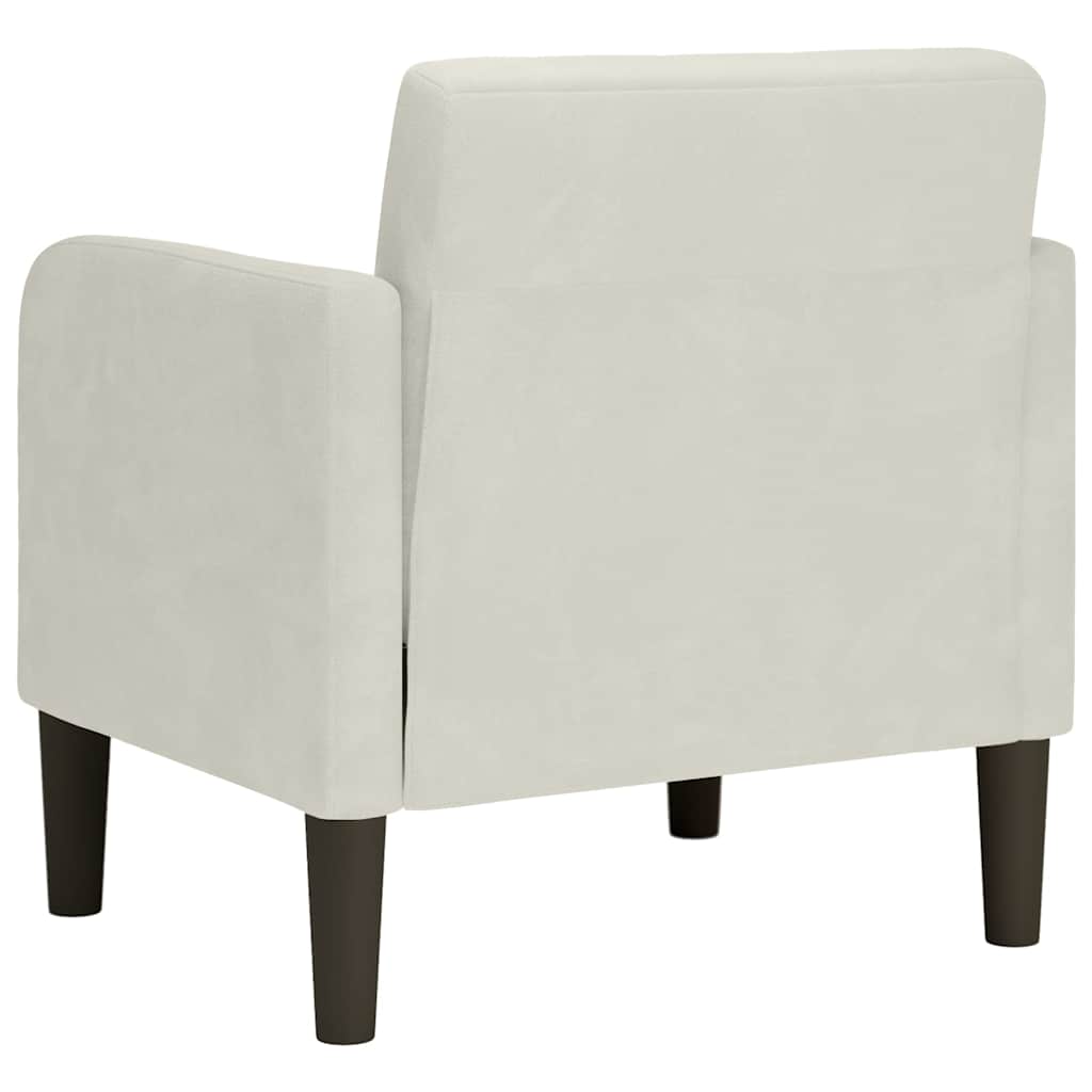 Fauteuil met armleuningen 54 cm fluweel crèmekleurig is nu te koop bij PeponiXL, paradijselijk wonen!