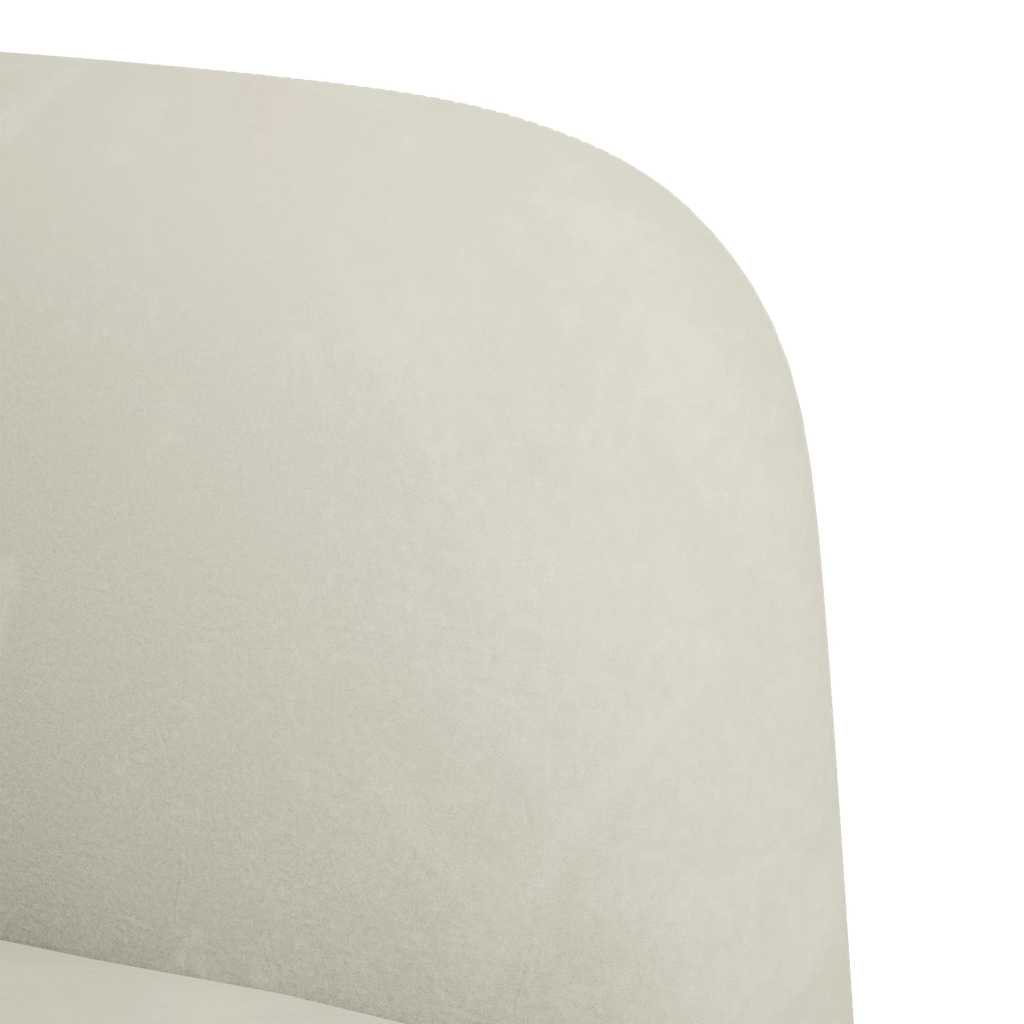 Fauteuil met armleuningen 54 cm fluweel crèmekleurig is nu te koop bij PeponiXL, paradijselijk wonen!