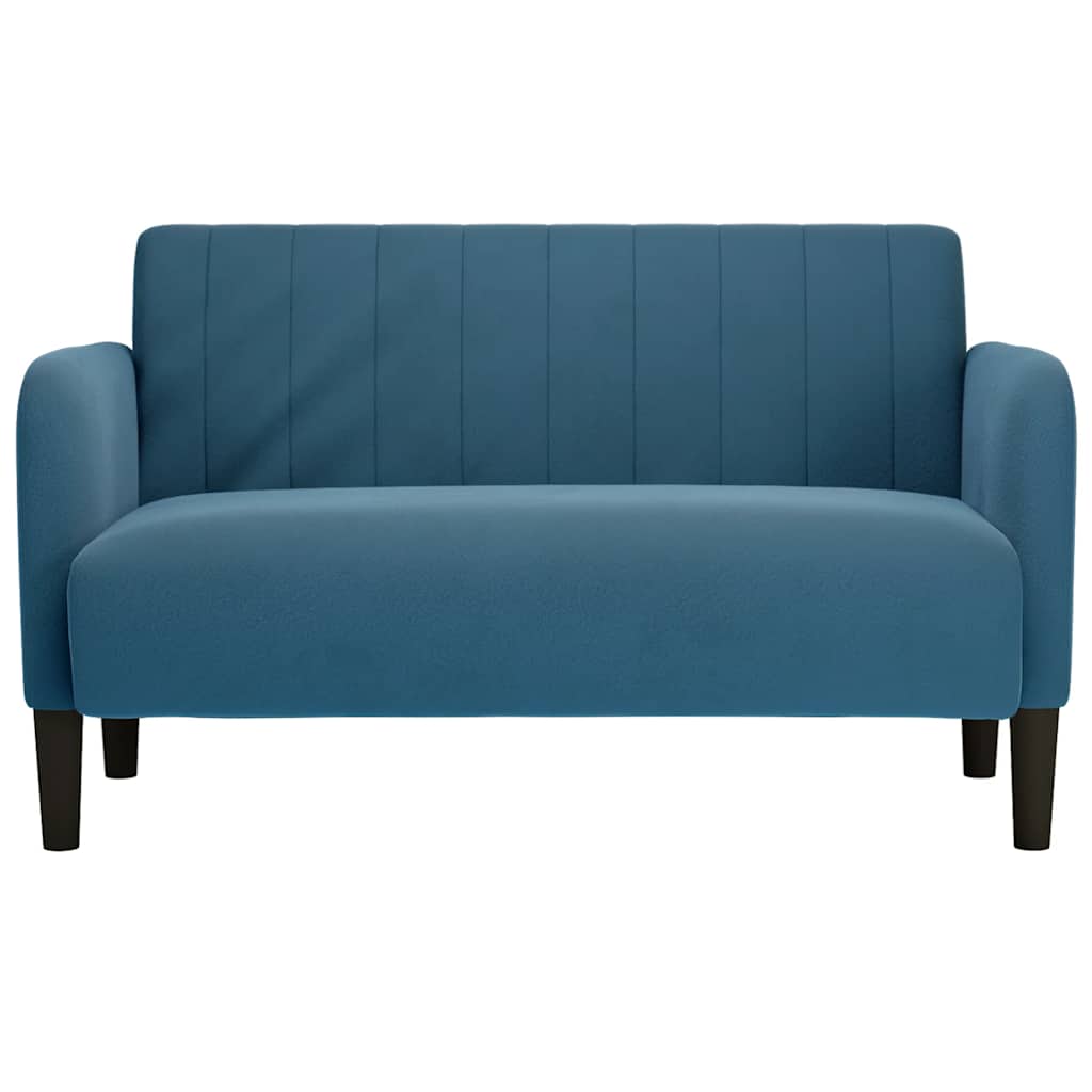 Loveseat bank 109 cm fluweel blauw is nu te koop bij PeponiXL, paradijselijk wonen!