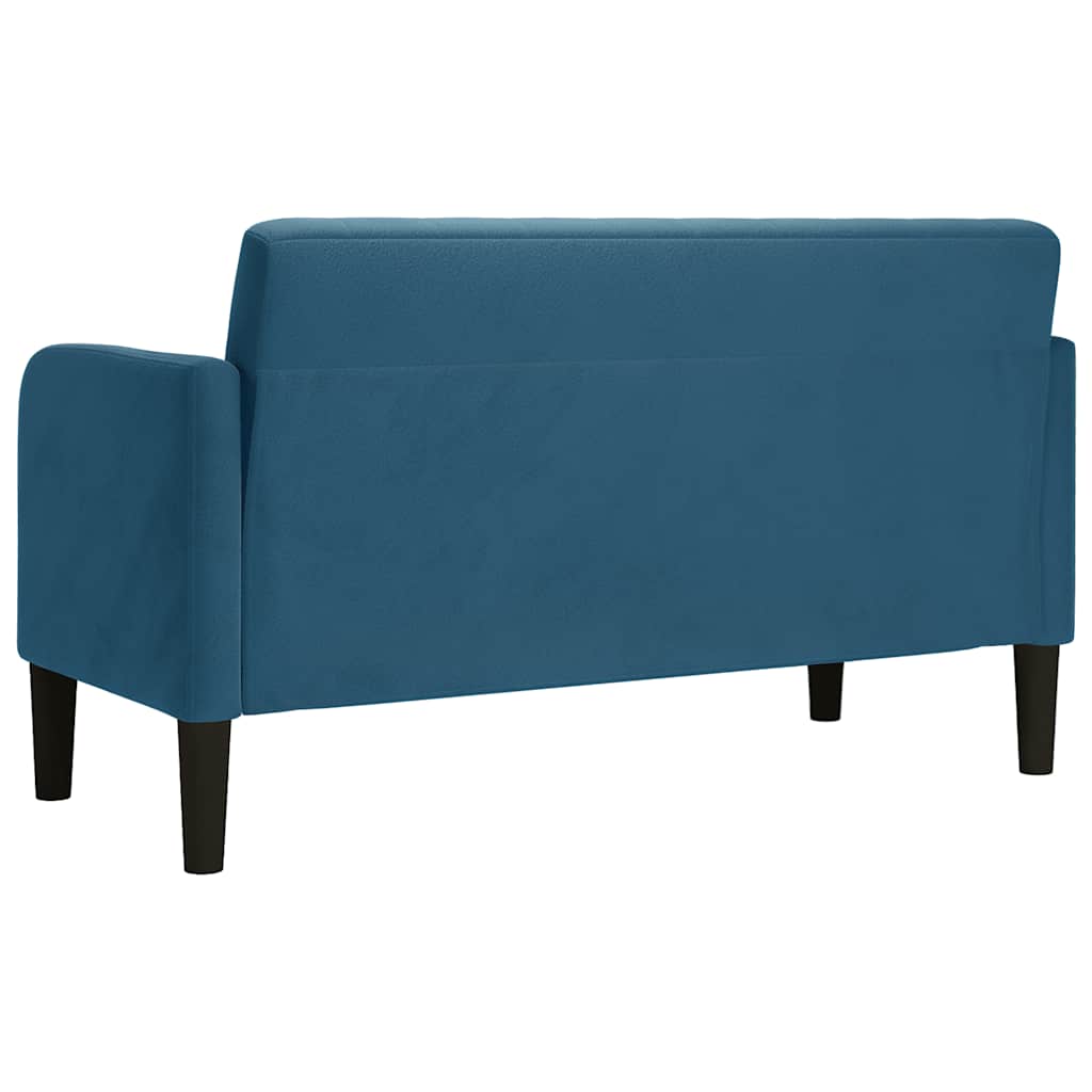 Loveseat bank 109 cm fluweel blauw is nu te koop bij PeponiXL, paradijselijk wonen!