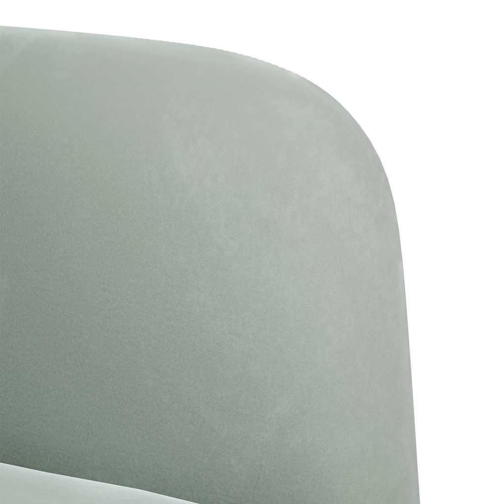 Loveseat bank 109 cm fluweel lichtgrijs is nu te koop bij PeponiXL, paradijselijk wonen!