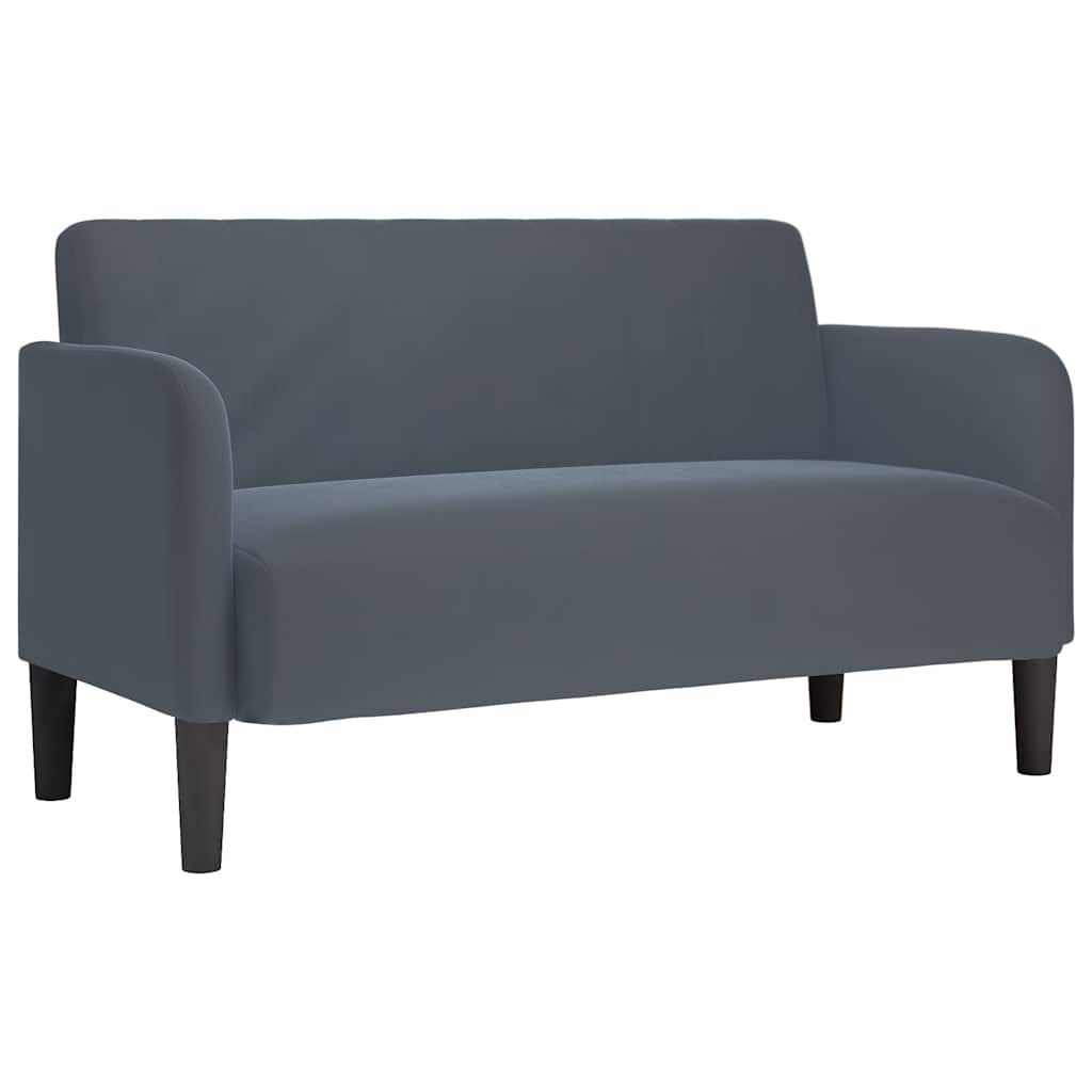 Loveseat bank 109 cm fluweel donkergrijs is nu te koop bij PeponiXL, paradijselijk wonen!
