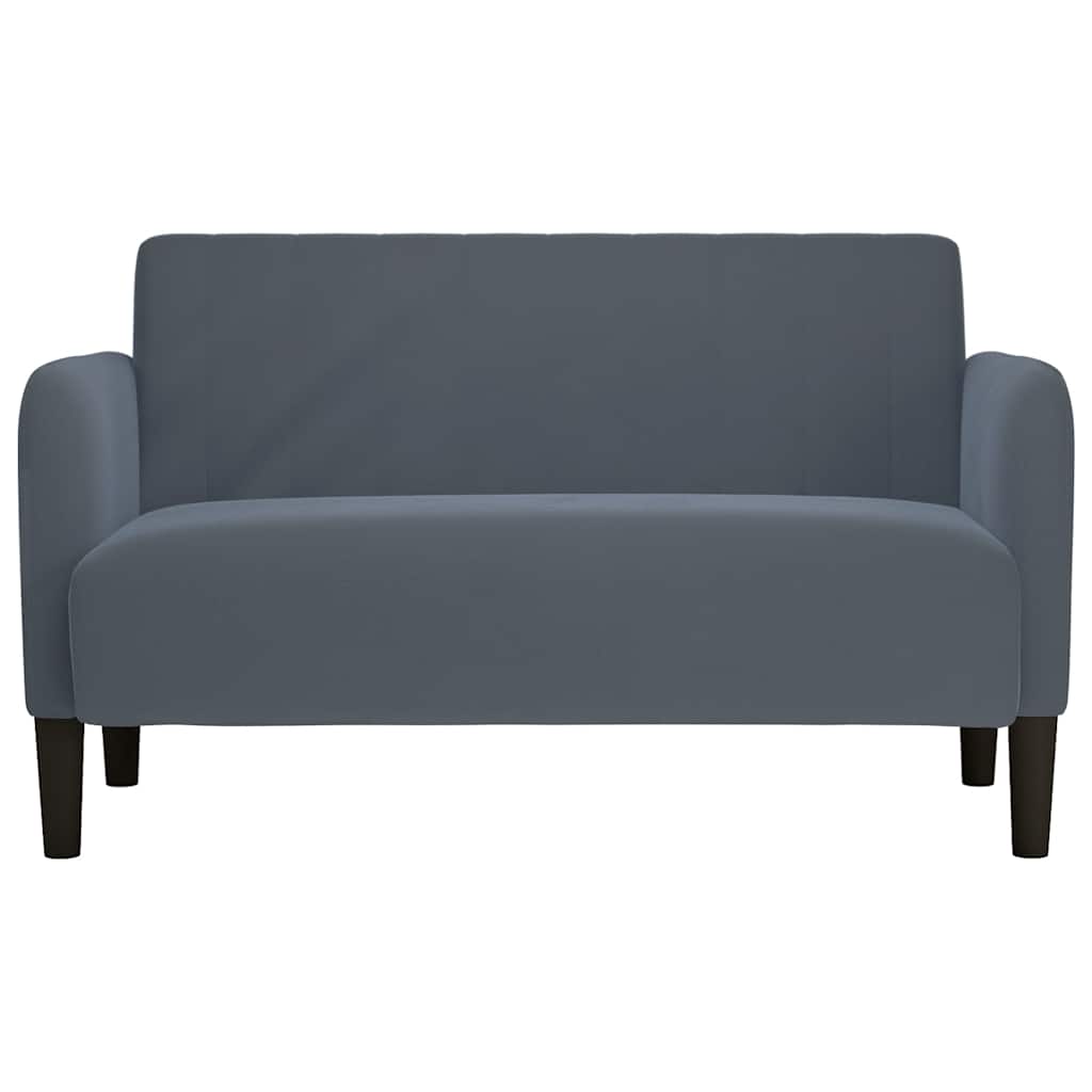 Loveseat bank 109 cm fluweel donkergrijs is nu te koop bij PeponiXL, paradijselijk wonen!