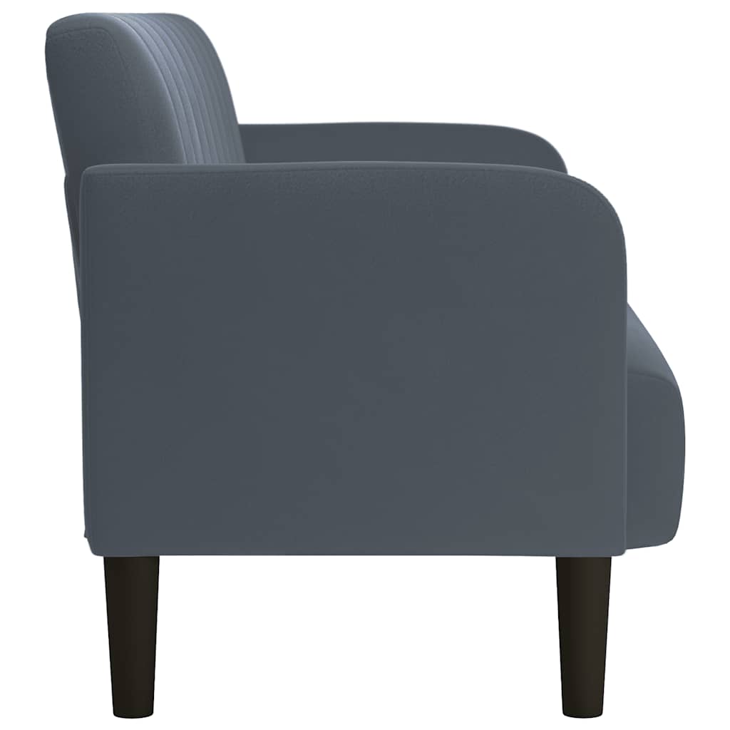 Loveseat bank 109 cm fluweel donkergrijs is nu te koop bij PeponiXL, paradijselijk wonen!