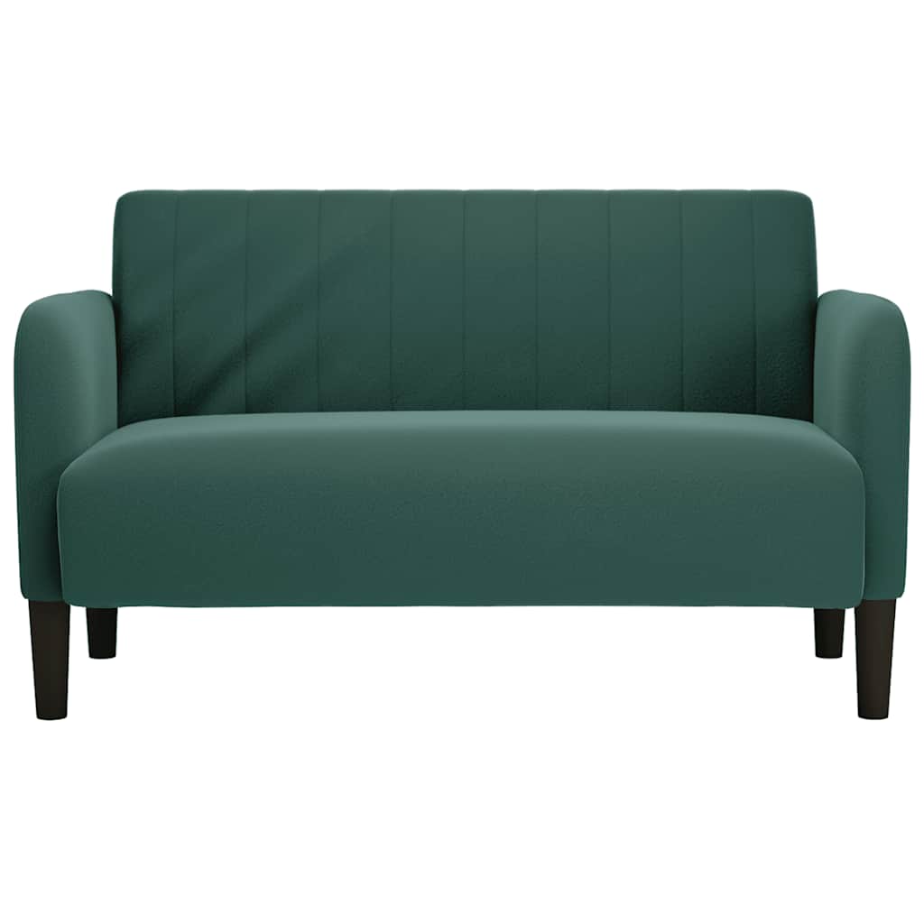 Loveseat bank 109 cm fluweel donkergroen is nu te koop bij PeponiXL, paradijselijk wonen!