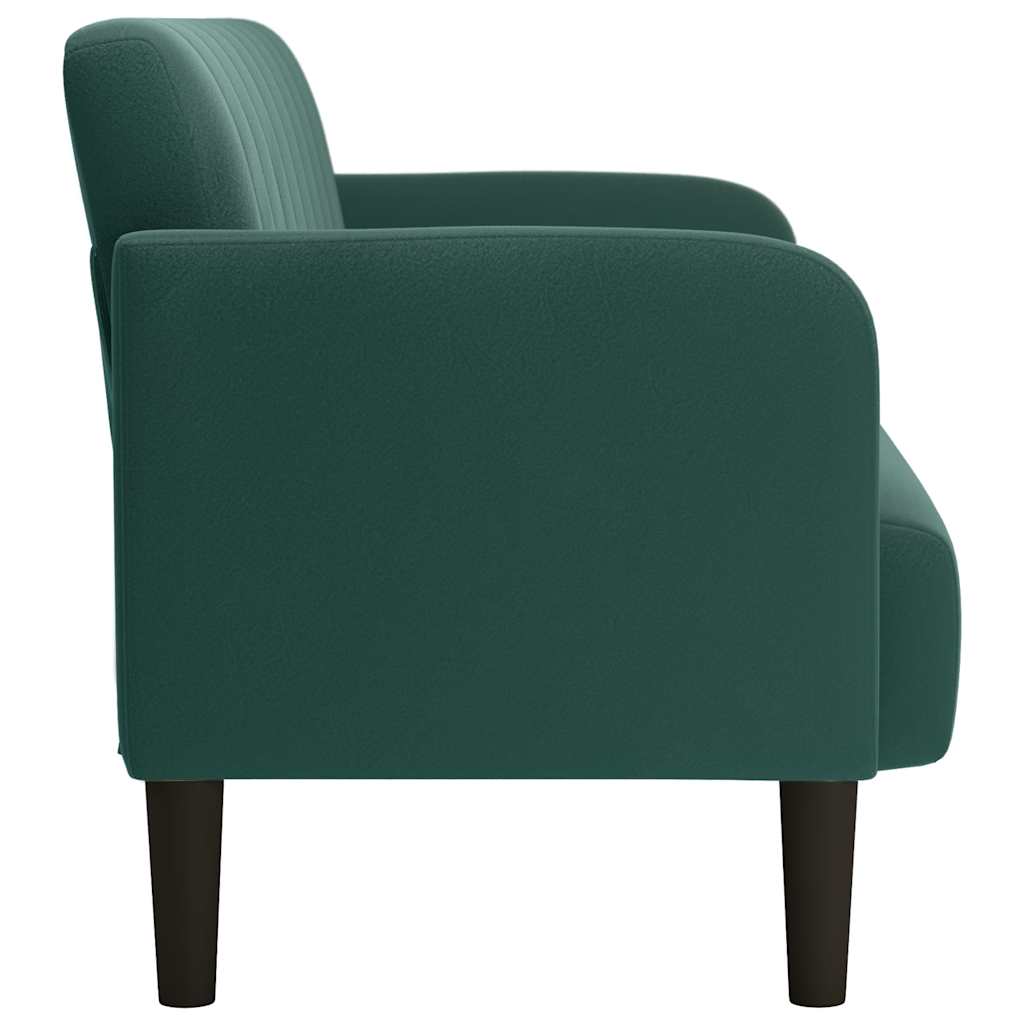 Loveseat bank 109 cm fluweel donkergroen is nu te koop bij PeponiXL, paradijselijk wonen!