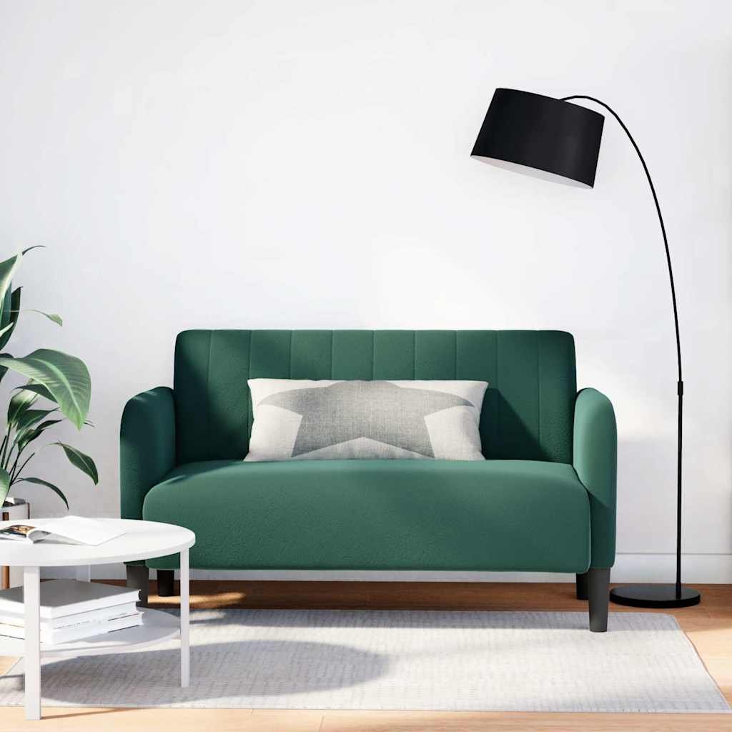 Loveseat bank 109 cm fluweel donkergroen is nu te koop bij PeponiXL, paradijselijk wonen!