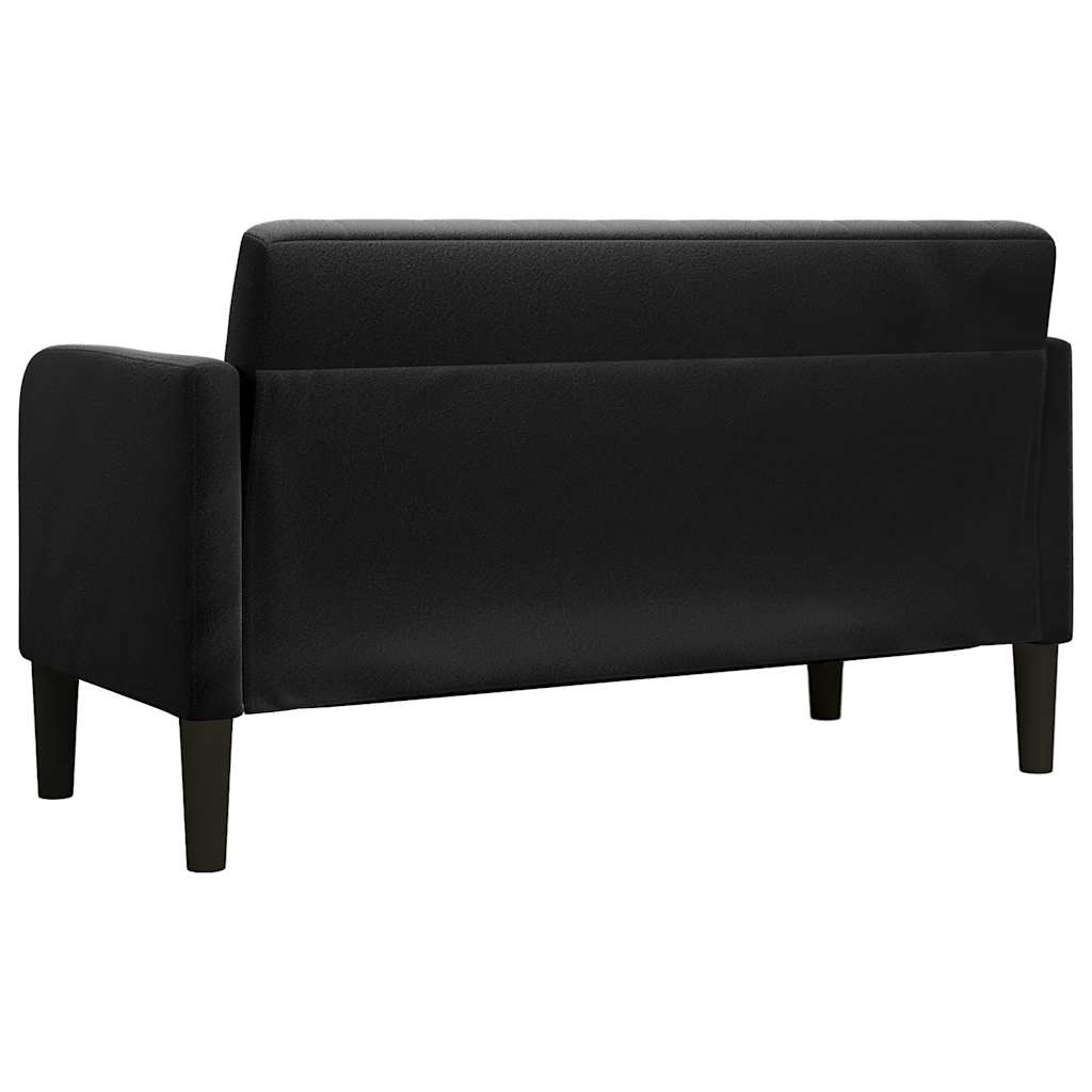 Loveseat bank 109 cm fluweel zwart is nu te koop bij PeponiXL, paradijselijk wonen!