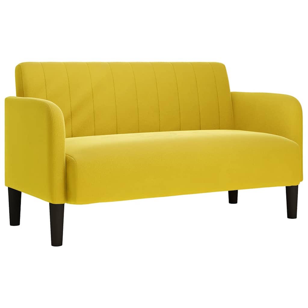Loveseat bank 109 cm fluweel geel is nu te koop bij PeponiXL, paradijselijk wonen!