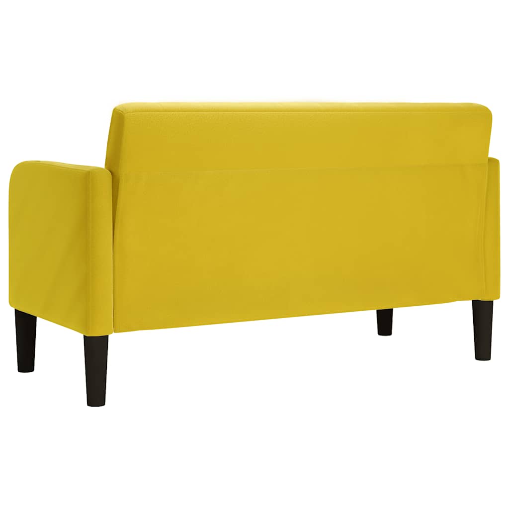 Loveseat bank 109 cm fluweel geel is nu te koop bij PeponiXL, paradijselijk wonen!
