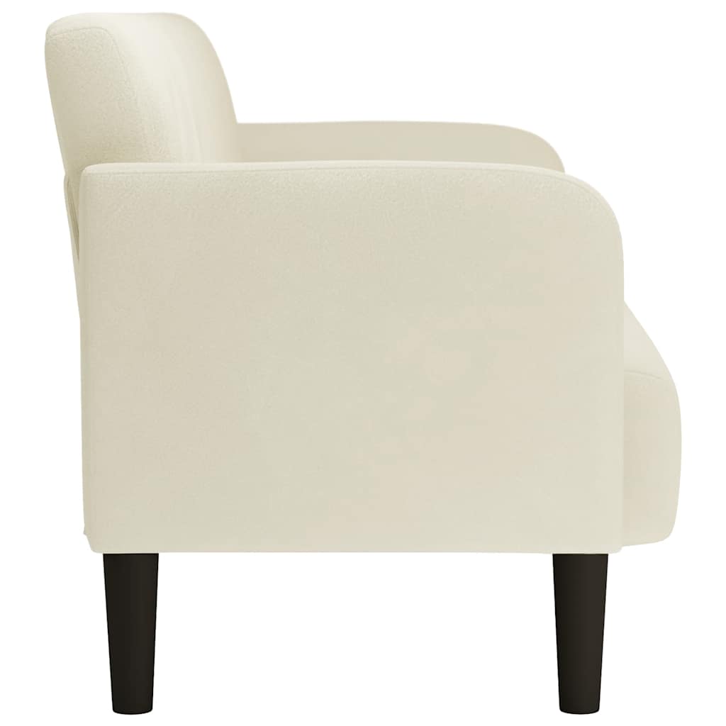 Loveseat bank 109 cm fluweel crèmekleurig is nu te koop bij PeponiXL, paradijselijk wonen!