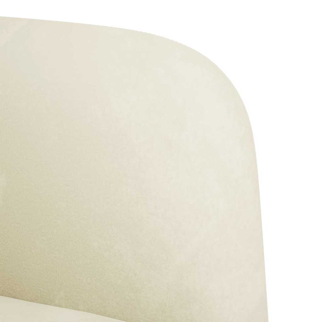 Loveseat bank 109 cm fluweel crèmekleurig is nu te koop bij PeponiXL, paradijselijk wonen!