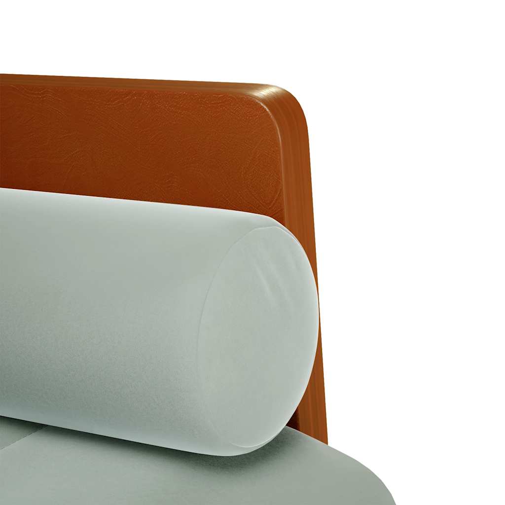 Loveseat bank met bolsters kussens lichtgrijs 110 cm fluweel is nu te koop bij PeponiXL, paradijselijk wonen!