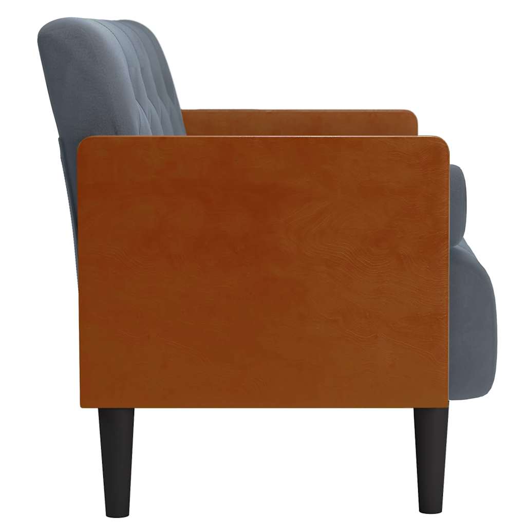 Loveseat bank met bolsters donkergrijs 110 cm fluweel is nu te koop bij PeponiXL, paradijselijk wonen!