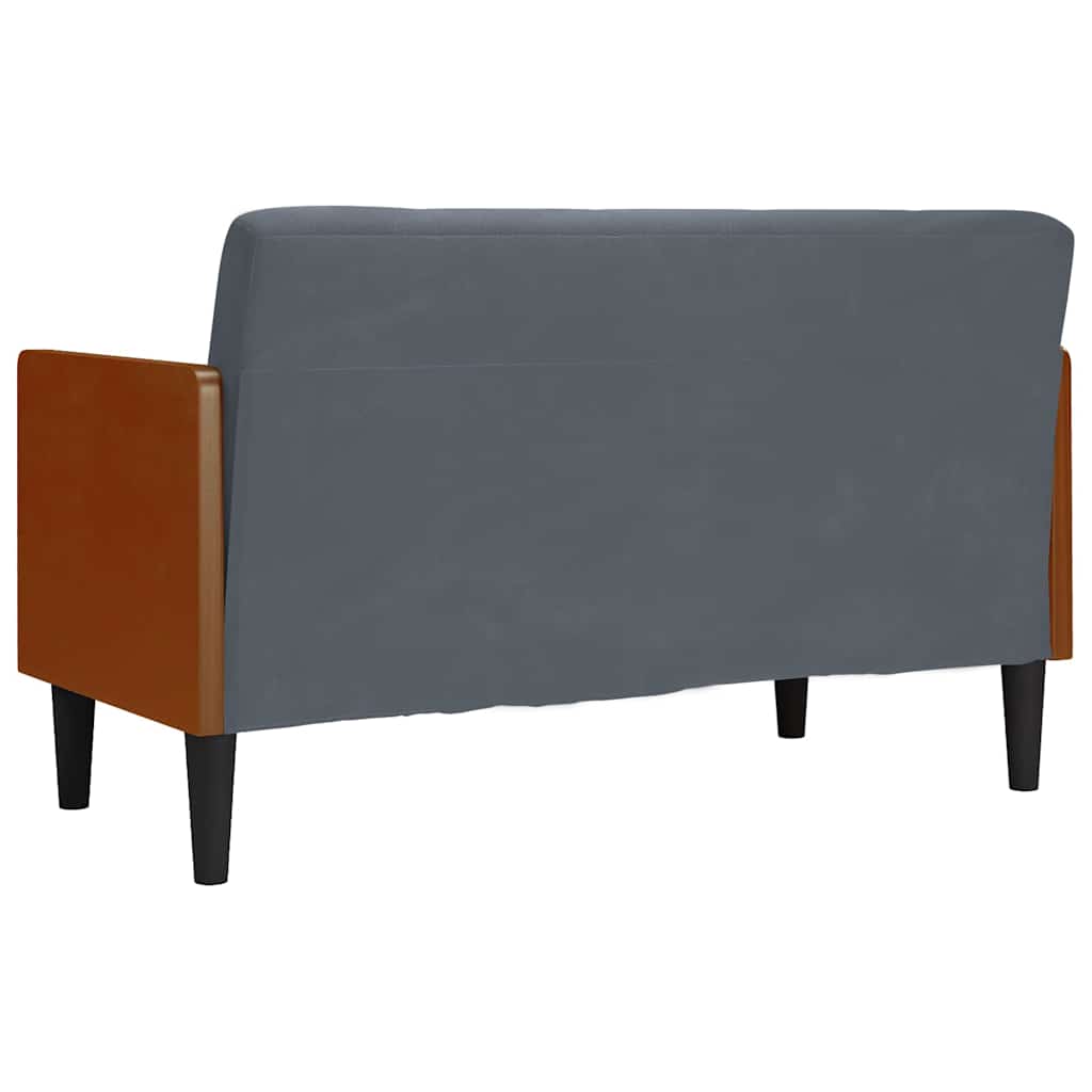 Loveseat bank met bolsters donkergrijs 110 cm fluweel is nu te koop bij PeponiXL, paradijselijk wonen!