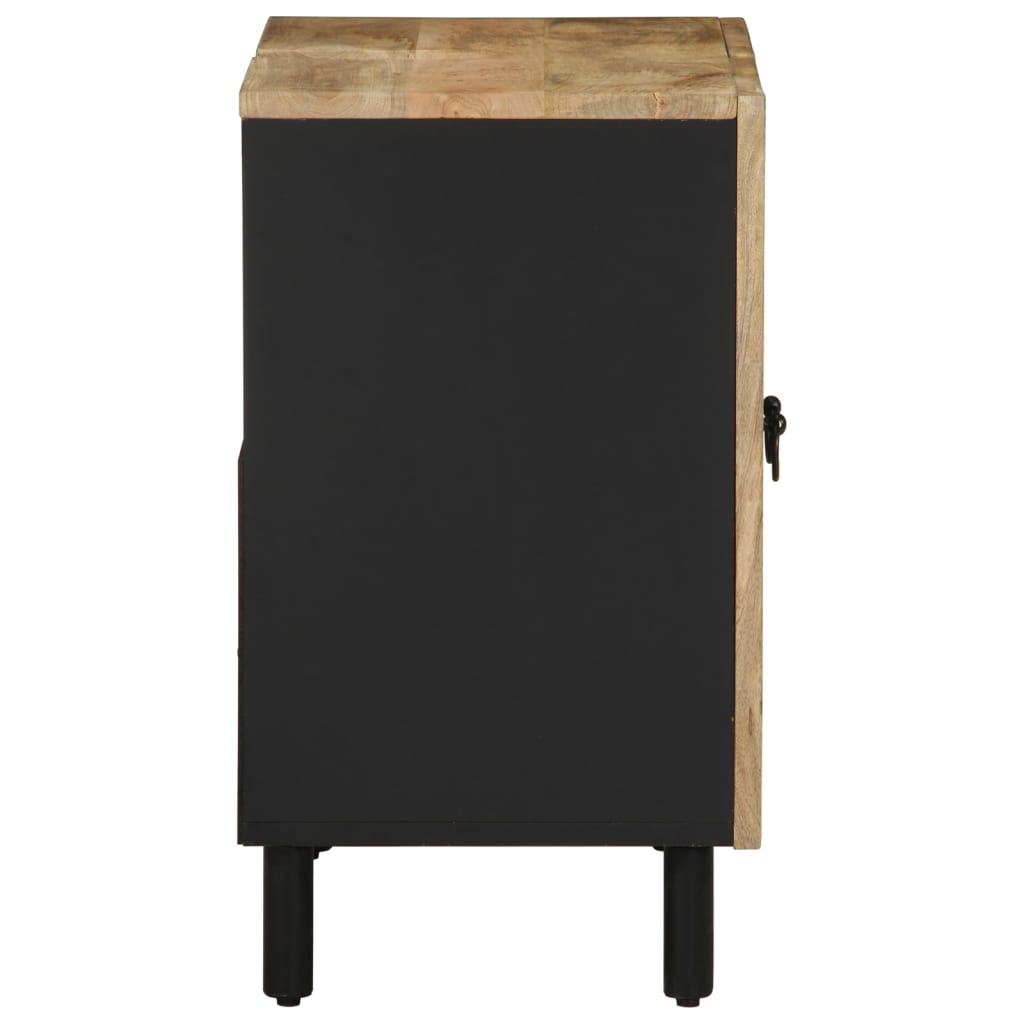 Wastafelkast 62x33x58 cm massief mangohout zwart is nu te koop bij PeponiXL, paradijselijk wonen!