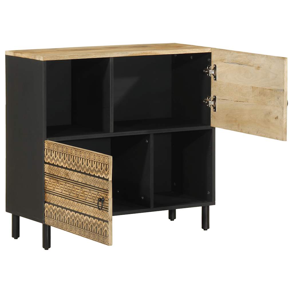 Dressoir 80x33,5x75 cm massief ruw mangohout is nu te koop bij PeponiXL, paradijselijk wonen!