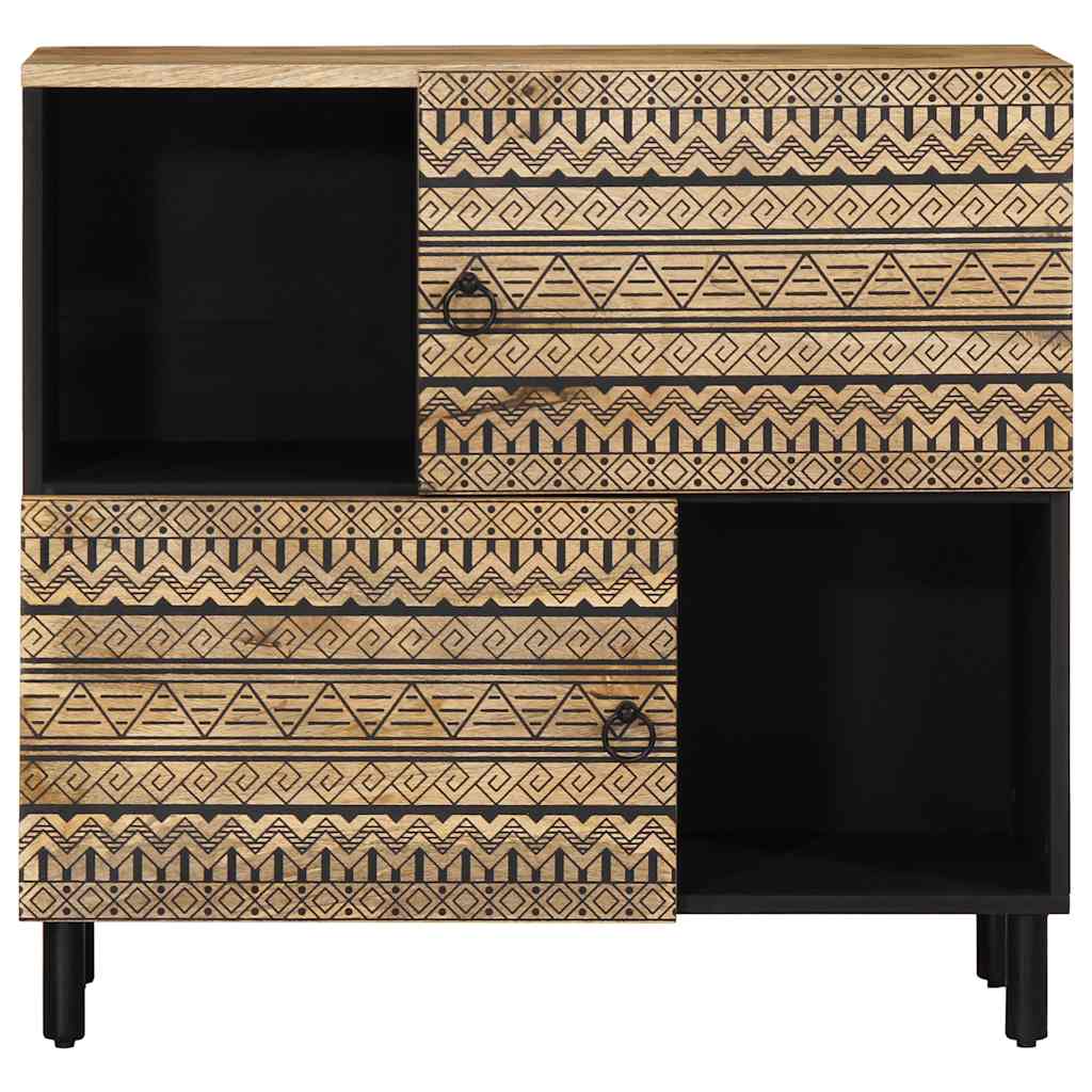 Dressoir 80x33,5x75 cm massief ruw mangohout is nu te koop bij PeponiXL, paradijselijk wonen!
