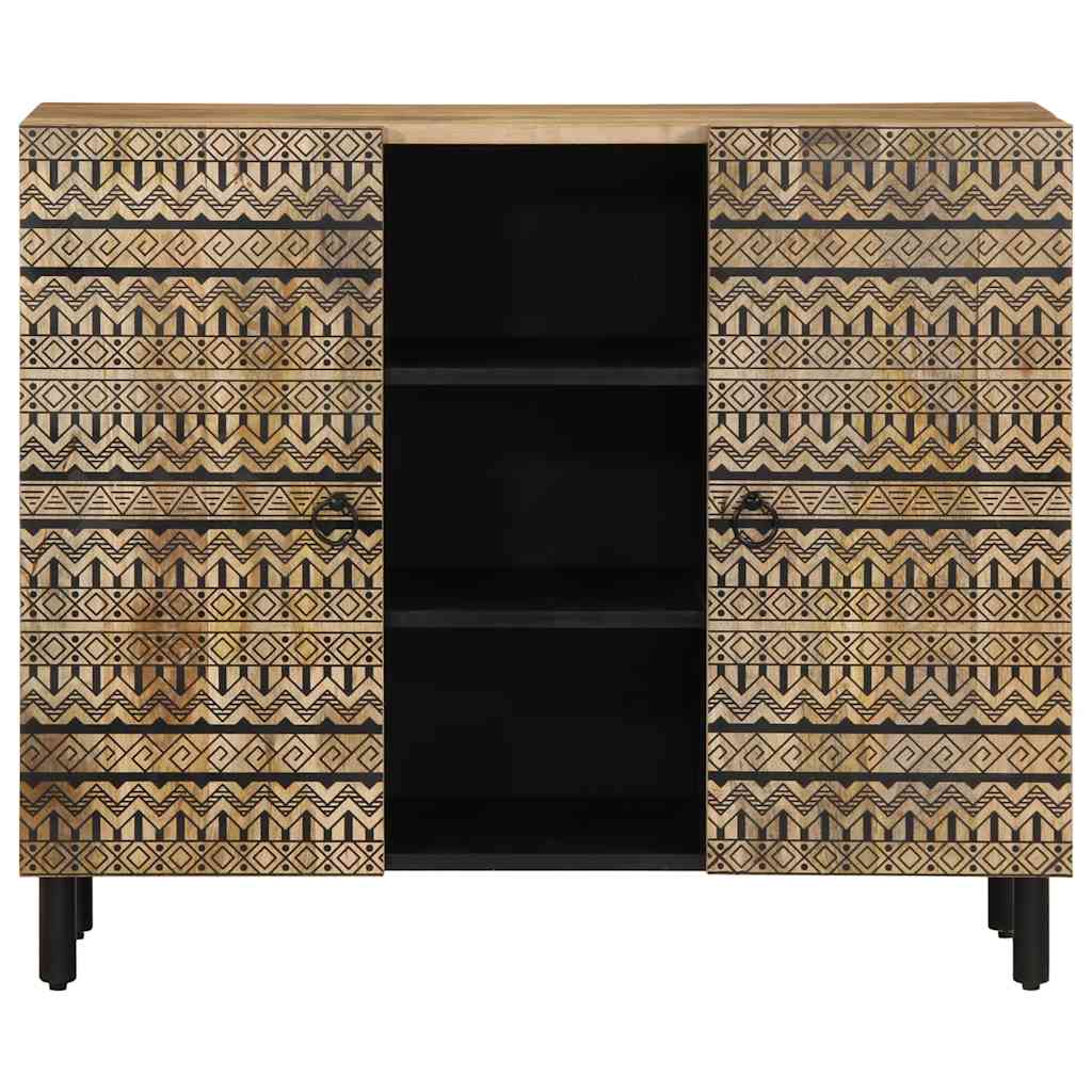 Dressoir 90x33,5x75 cm massief ruw mangohout is nu te koop bij PeponiXL, paradijselijk wonen!