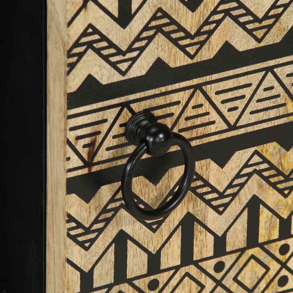 Dressoir 90x33,5x75 cm massief ruw mangohout is nu te koop bij PeponiXL, paradijselijk wonen!