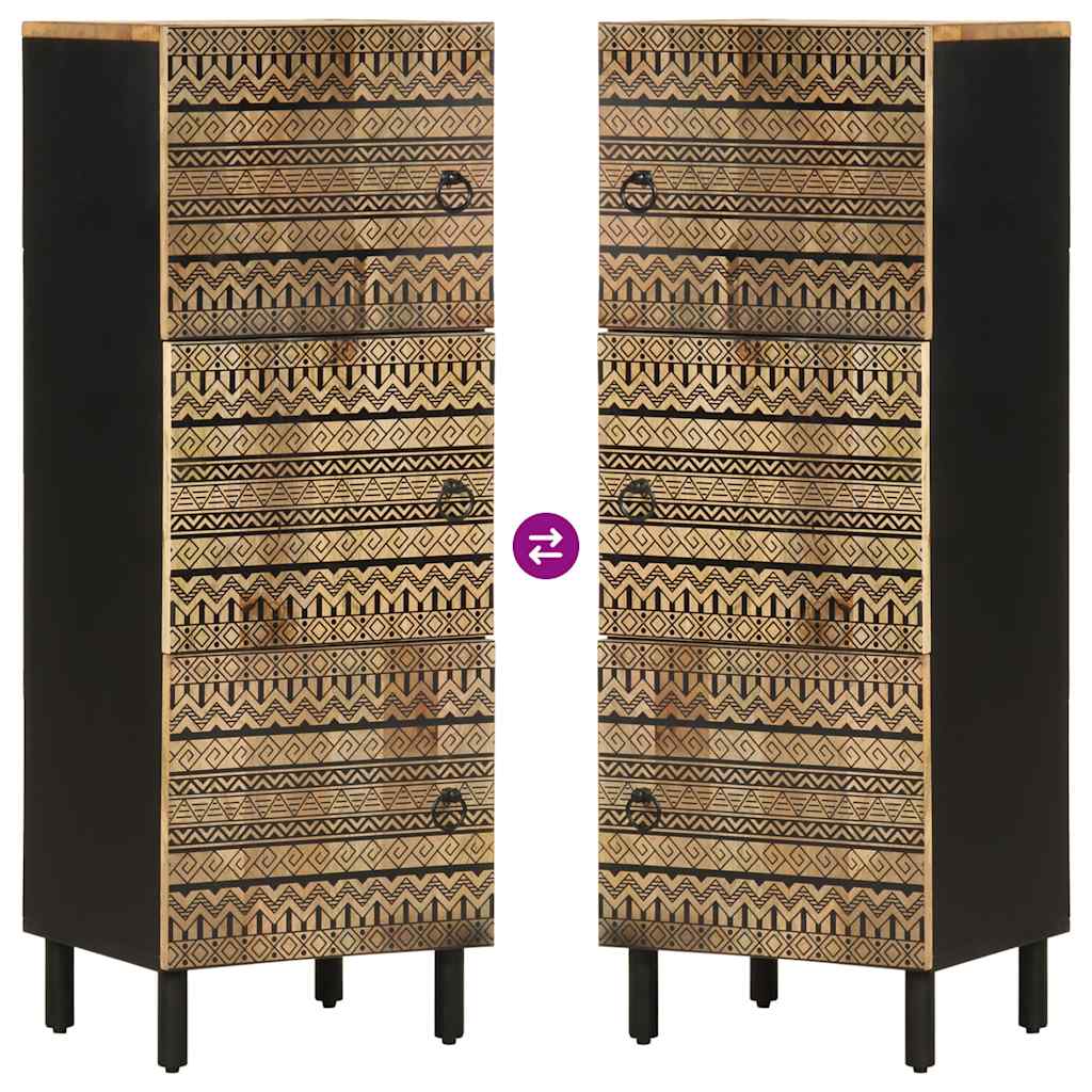 Hoge kast 40x33,5x110 cm massief ruw mangohout is nu te koop bij PeponiXL, paradijselijk wonen!