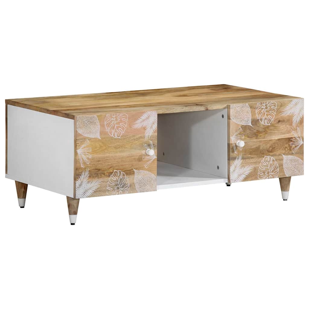 Salontafel 100x54x40 cm massief mangohout is nu te koop bij PeponiXL, paradijselijk wonen!