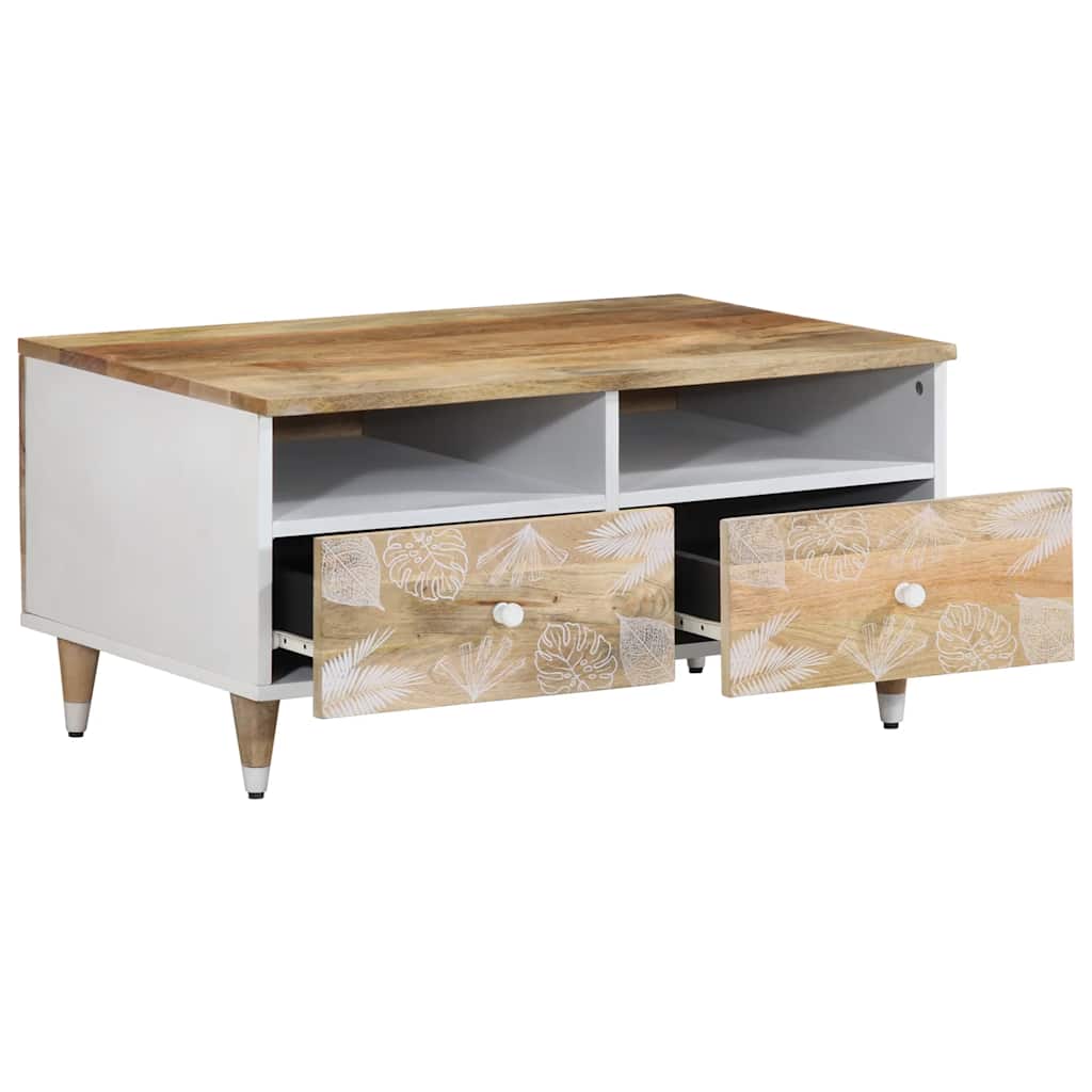 Salontafel 80x54x40 cm massief mangohout is nu te koop bij PeponiXL, paradijselijk wonen!