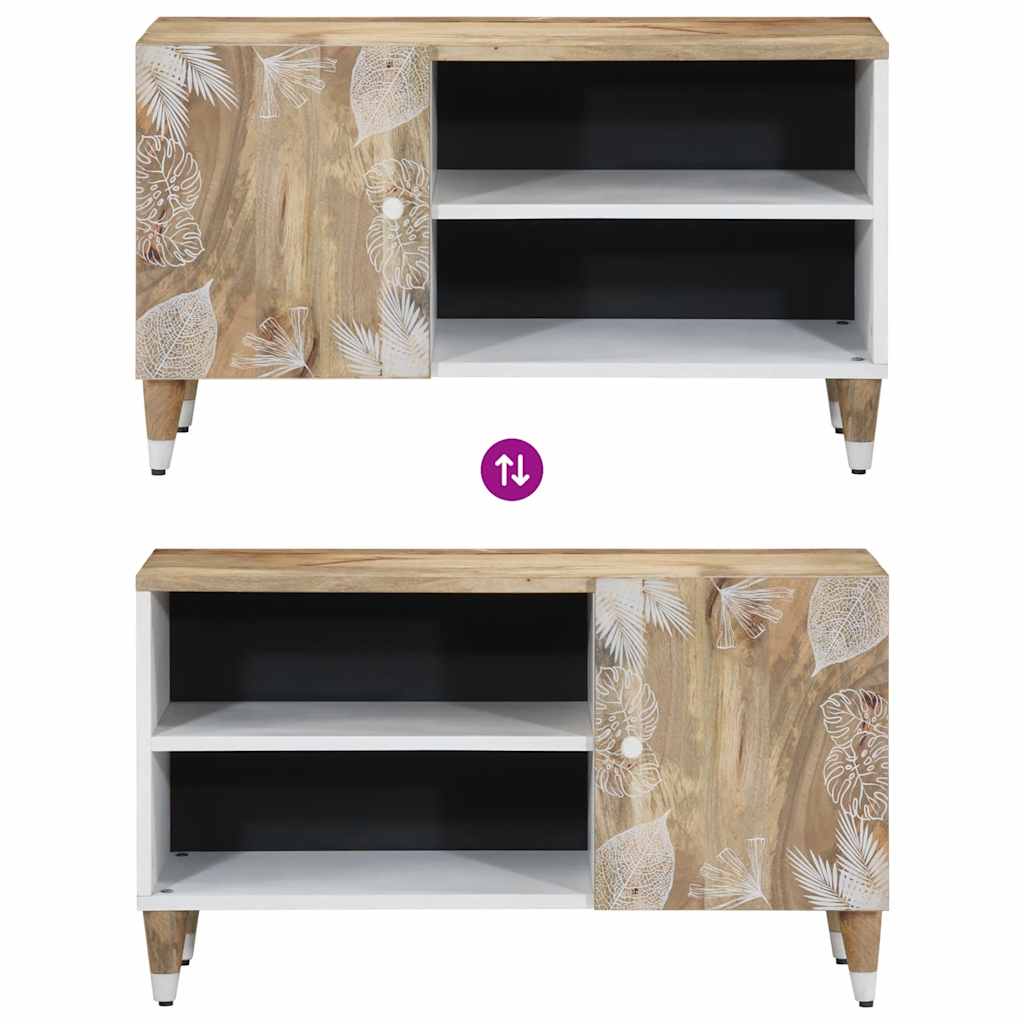 Tv-meubel 80x31,5x46 cm massief mangohout is nu te koop bij PeponiXL, paradijselijk wonen!