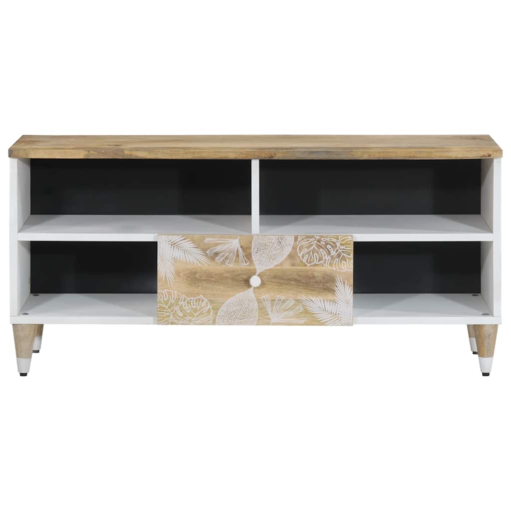 Tv-meubel 100x33,5x46 cm massief mangohout is nu te koop bij PeponiXL, paradijselijk wonen!