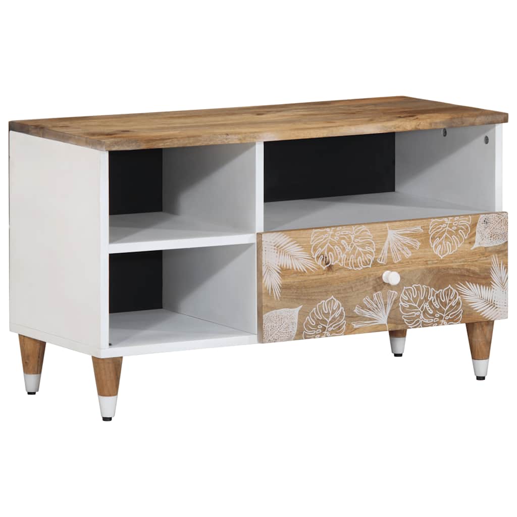 Tv-meubel 80x33,5x46 cm massief mangohout is nu te koop bij PeponiXL, paradijselijk wonen!