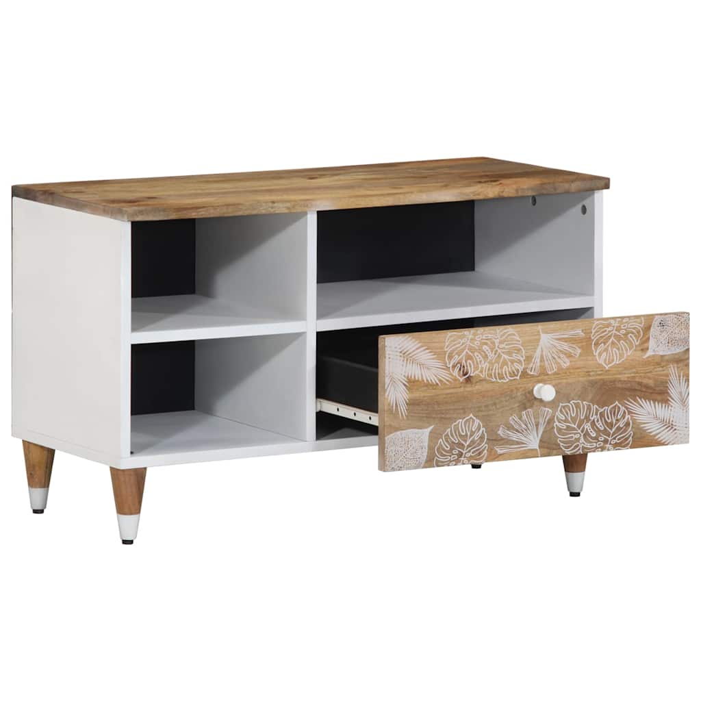 Tv-meubel 80x33,5x46 cm massief mangohout is nu te koop bij PeponiXL, paradijselijk wonen!