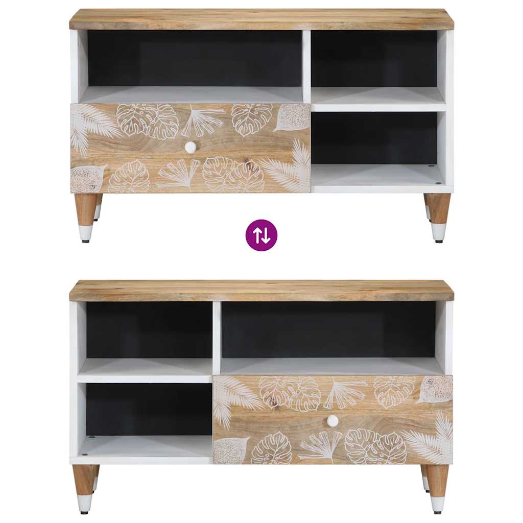 Tv-meubel 80x33,5x46 cm massief mangohout is nu te koop bij PeponiXL, paradijselijk wonen!