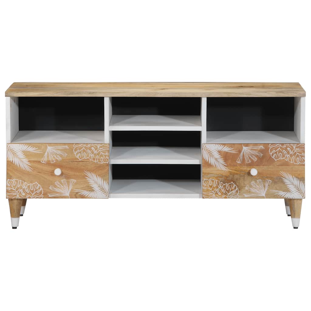 Tv-meubel 100x33,5x46 cm massief mangohout is nu te koop bij PeponiXL, paradijselijk wonen!