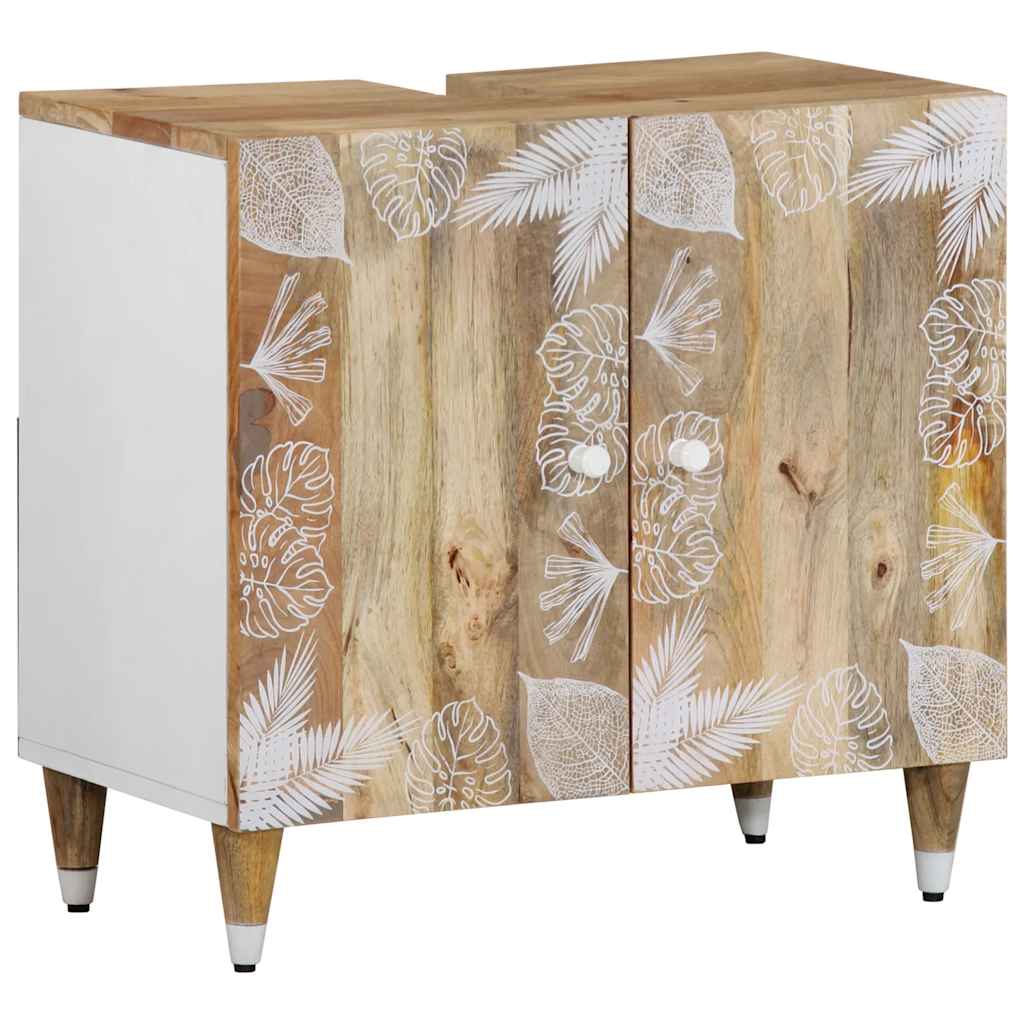 Wastafelkast 62x33x58 cm massief mangohout is nu te koop bij PeponiXL, paradijselijk wonen!