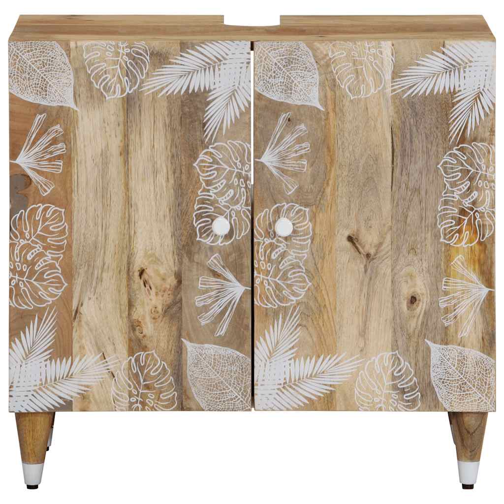 Wastafelkast 62x33x58 cm massief mangohout is nu te koop bij PeponiXL, paradijselijk wonen!