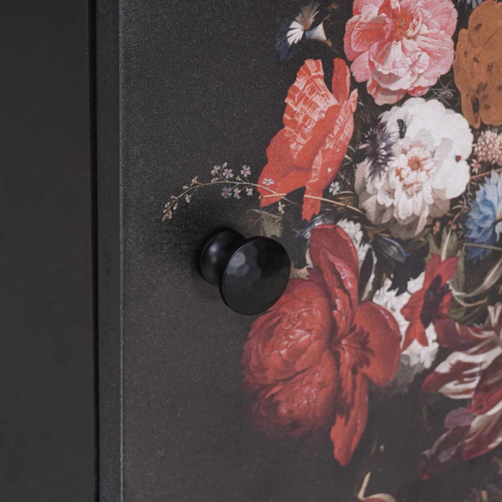 Nachtkastje met Deur Zwart 40 x 33 x 46 cm Massief Mango Hout is nu te koop bij PeponiXL, paradijselijk wonen!