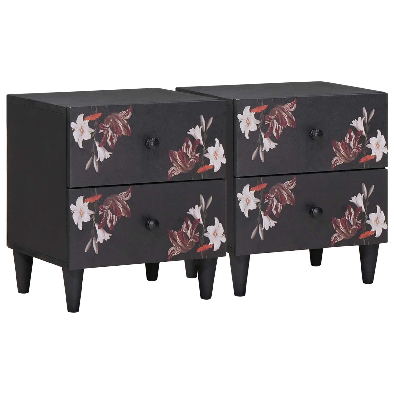 Nachtkastje 2 pcs Bruin 40 x 33,5 x 46 cm Massief Mango Hout is nu te koop bij PeponiXL, paradijselijk wonen!