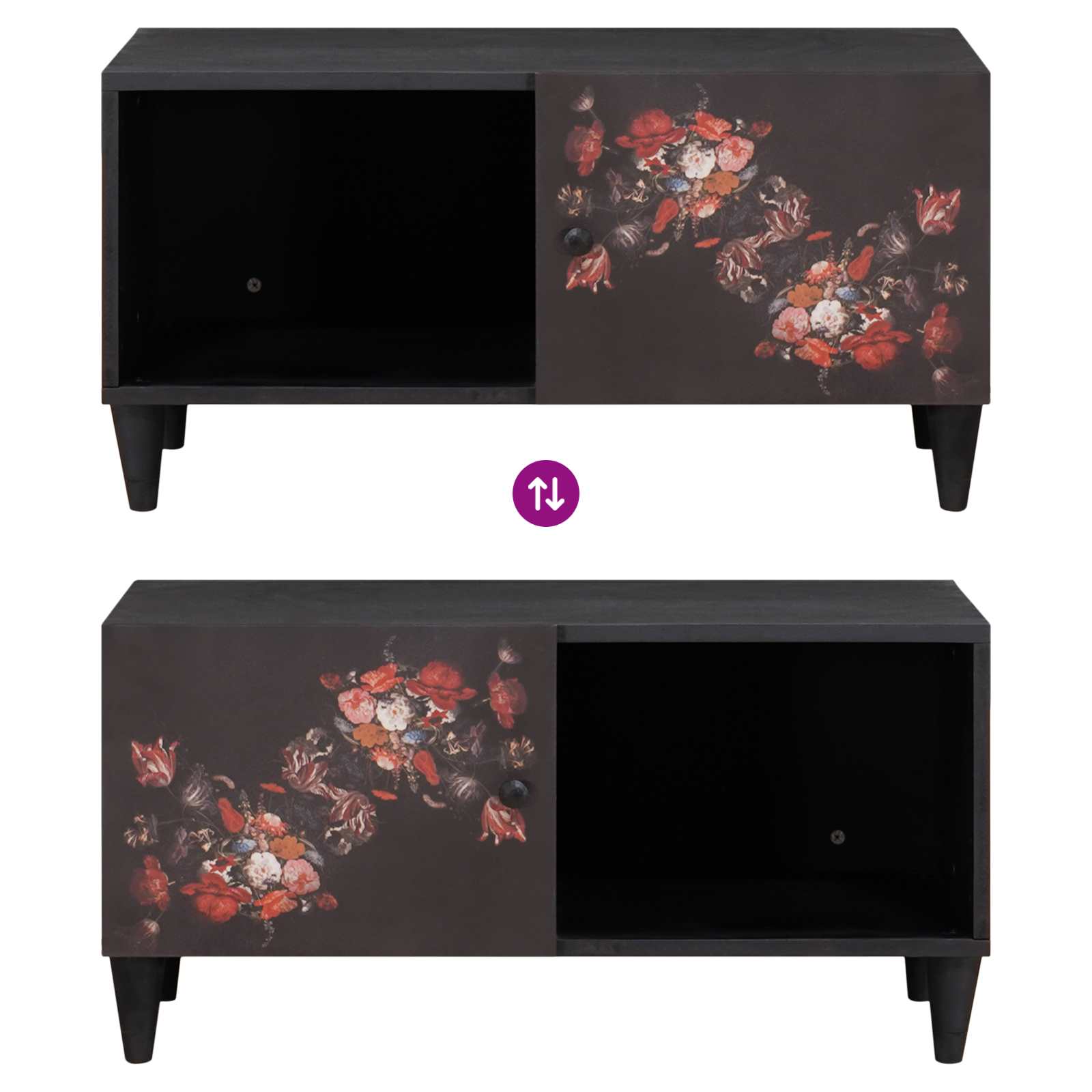 Salontafel Multikleur 80 x 50 x 40 cm Massief Mango Hout is nu te koop bij PeponiXL, paradijselijk wonen!