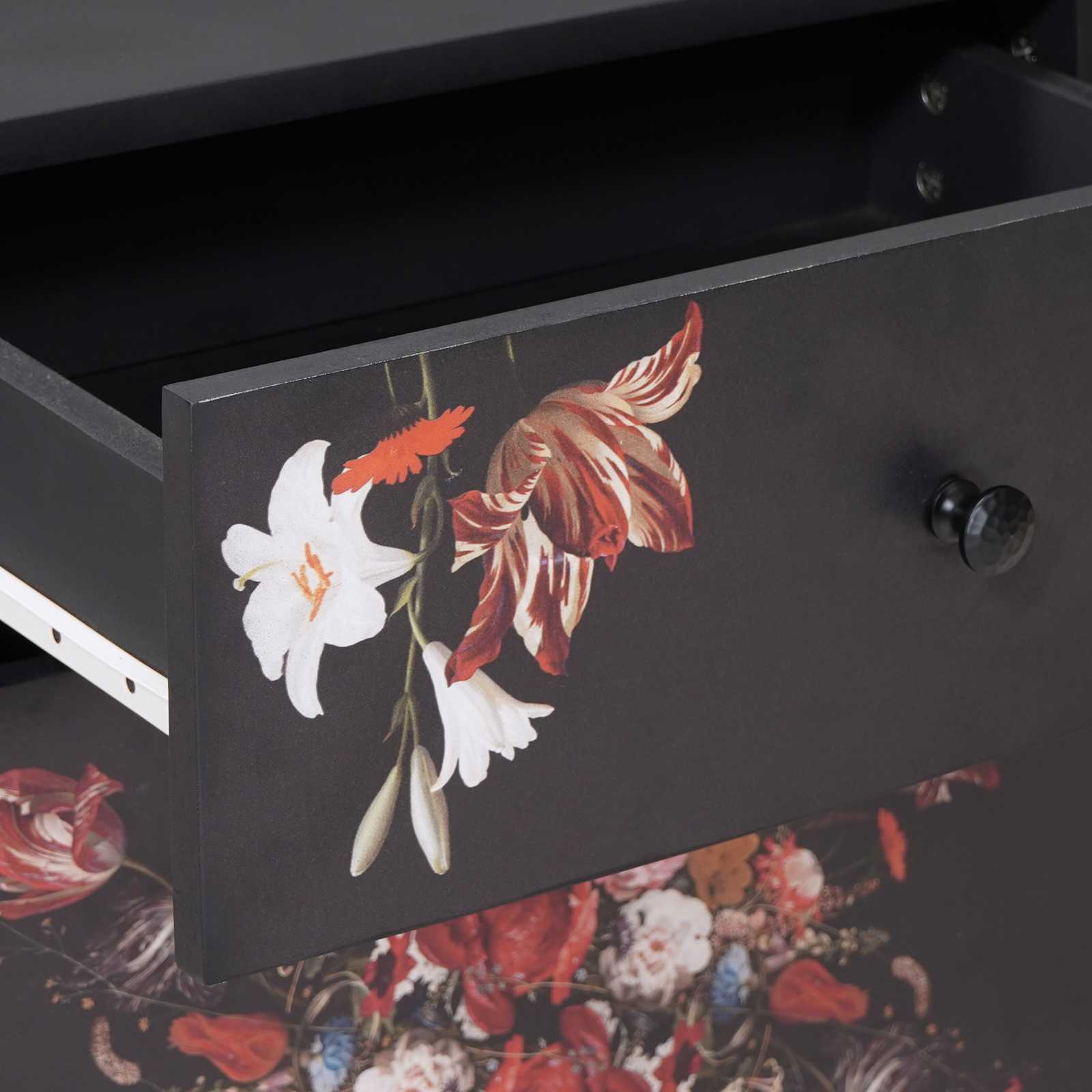 Nachtkastje Multikleur 50 x 33 x 60 cm Massief Mango Hout is nu te koop bij PeponiXL, paradijselijk wonen!