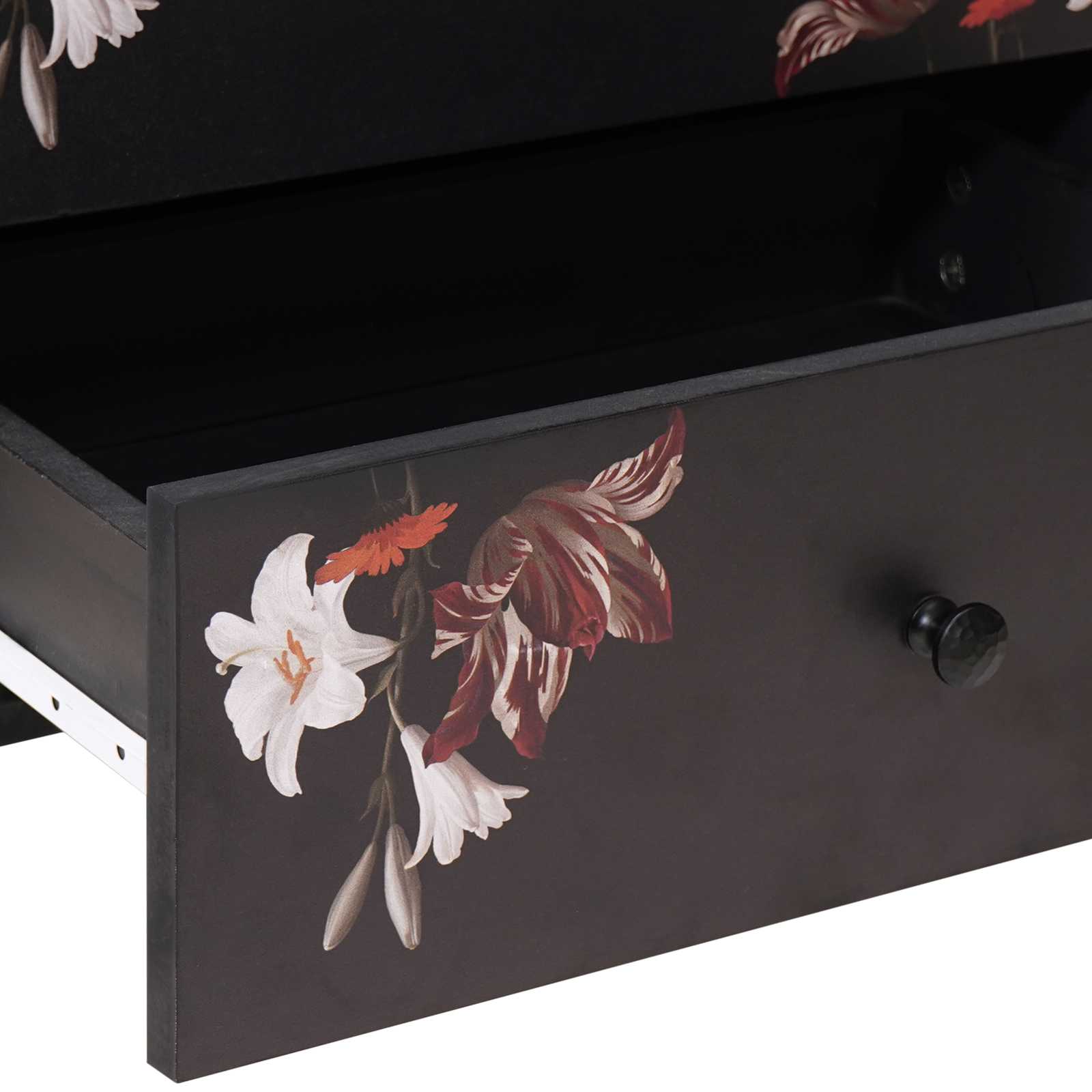 Nachtkastje Multikleur 50 x 33 x 60 cm Massief Mango Hout is nu te koop bij PeponiXL, paradijselijk wonen!