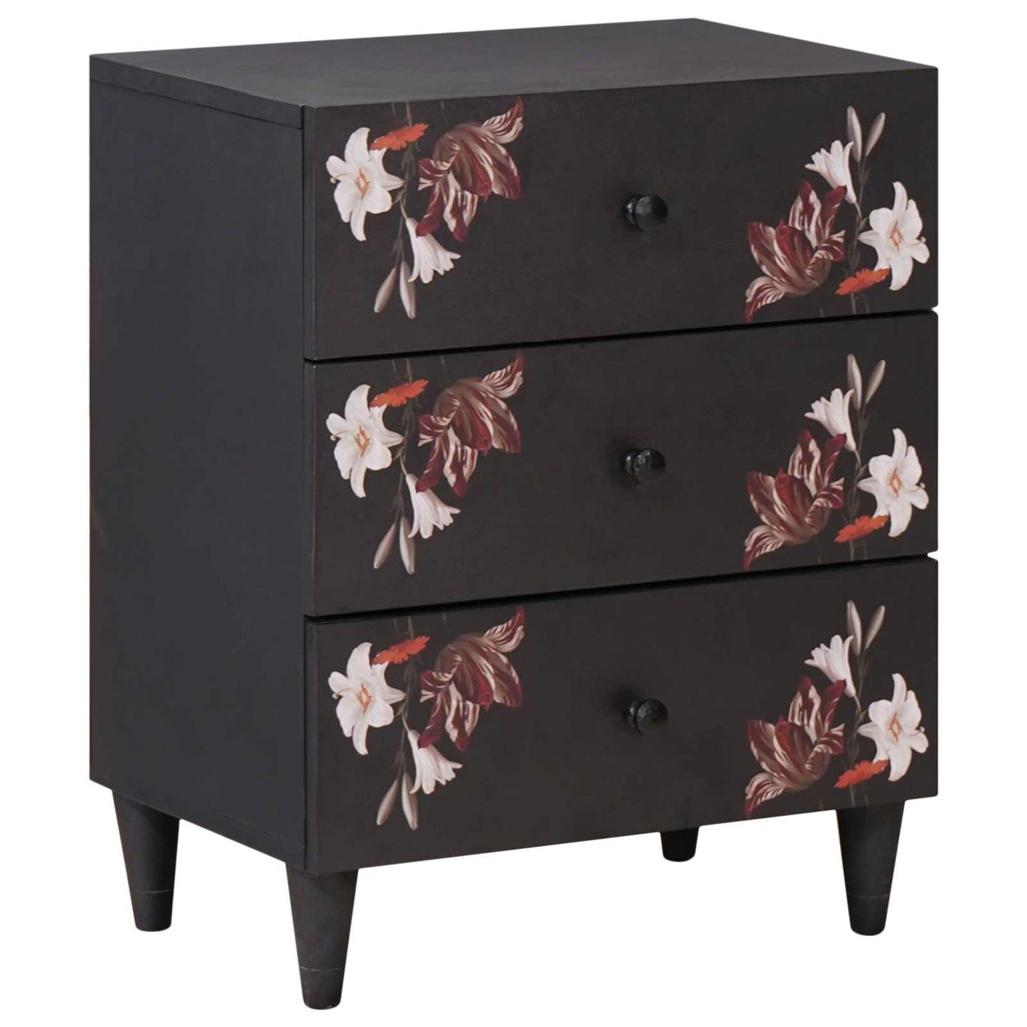 Nachtkastje Multikleur 50 x 33 x 60 cm Massief Mango Hout is nu te koop bij PeponiXL, paradijselijk wonen!