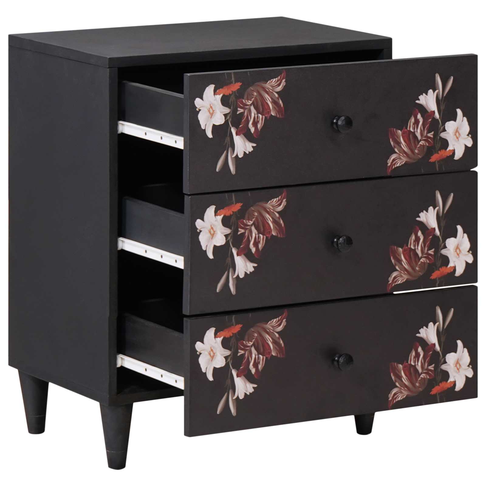 Nachtkastje Multikleur 50 x 33 x 60 cm Massief Mango Hout is nu te koop bij PeponiXL, paradijselijk wonen!