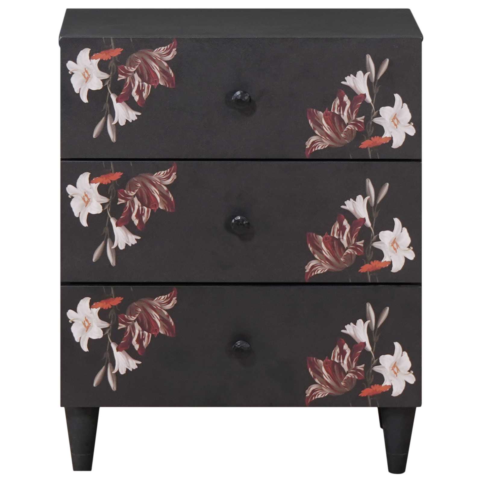 Nachtkastje Multikleur 50 x 33 x 60 cm Massief Mango Hout is nu te koop bij PeponiXL, paradijselijk wonen!