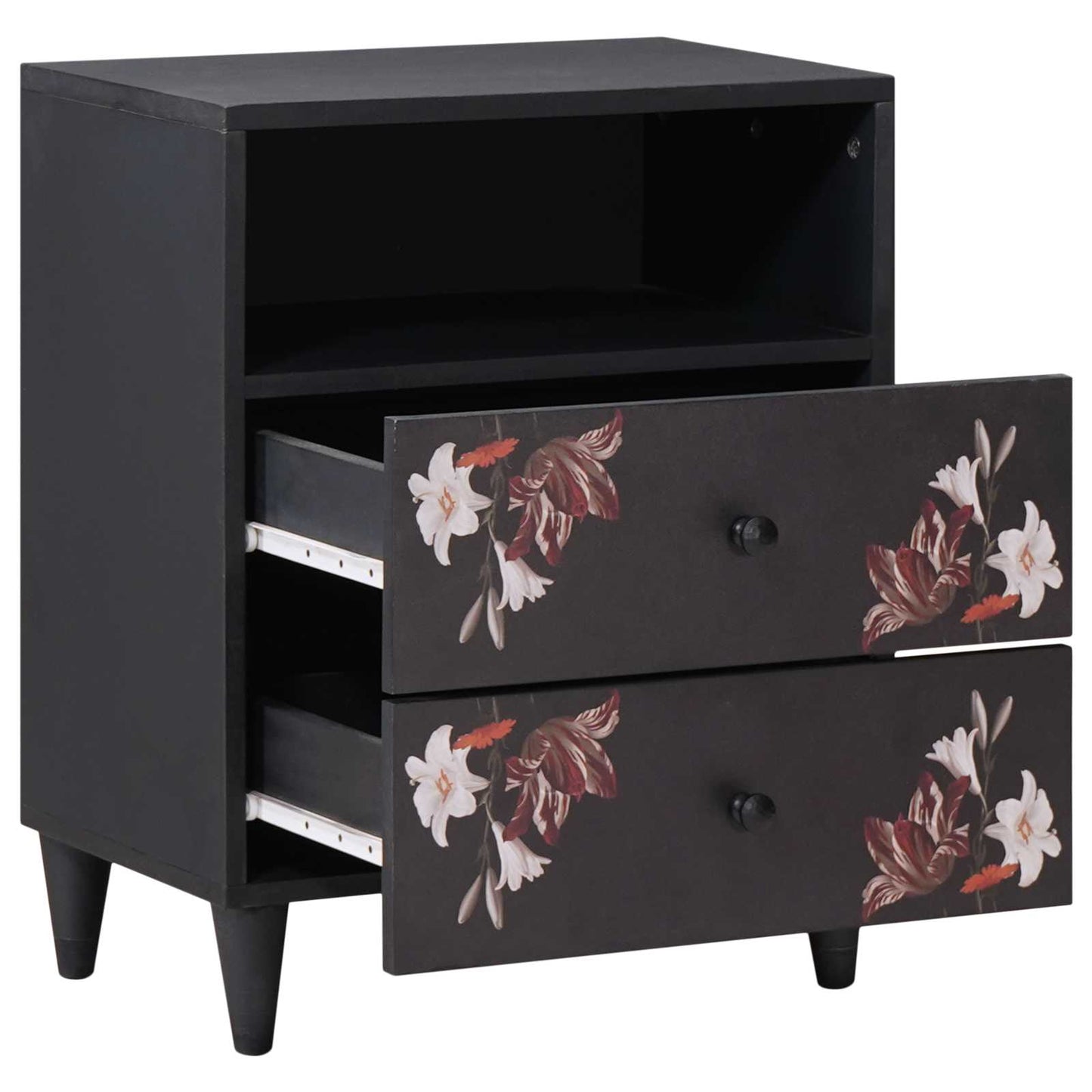 Nachtkastje Multikleur 50 x 33 x 60 cm Massief Mango Hout is nu te koop bij PeponiXL, paradijselijk wonen!