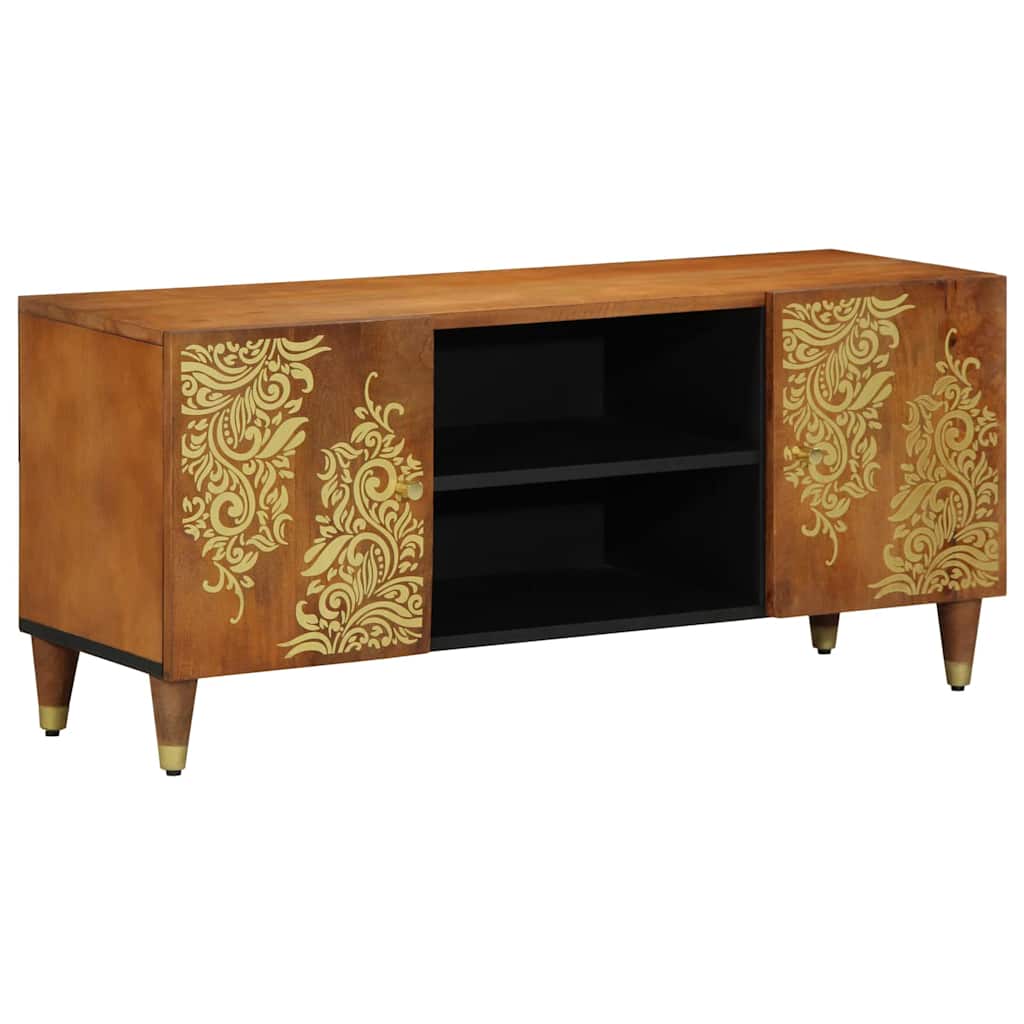 TV-kast Honingbruin 105 x 33 x 46 cm Massief Mango Hout is nu te koop bij PeponiXL, paradijselijk wonen!