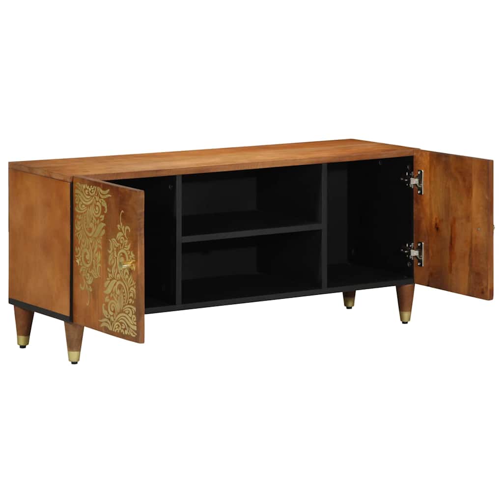 TV-kast Honingbruin 105 x 33 x 46 cm Massief Mango Hout is nu te koop bij PeponiXL, paradijselijk wonen!