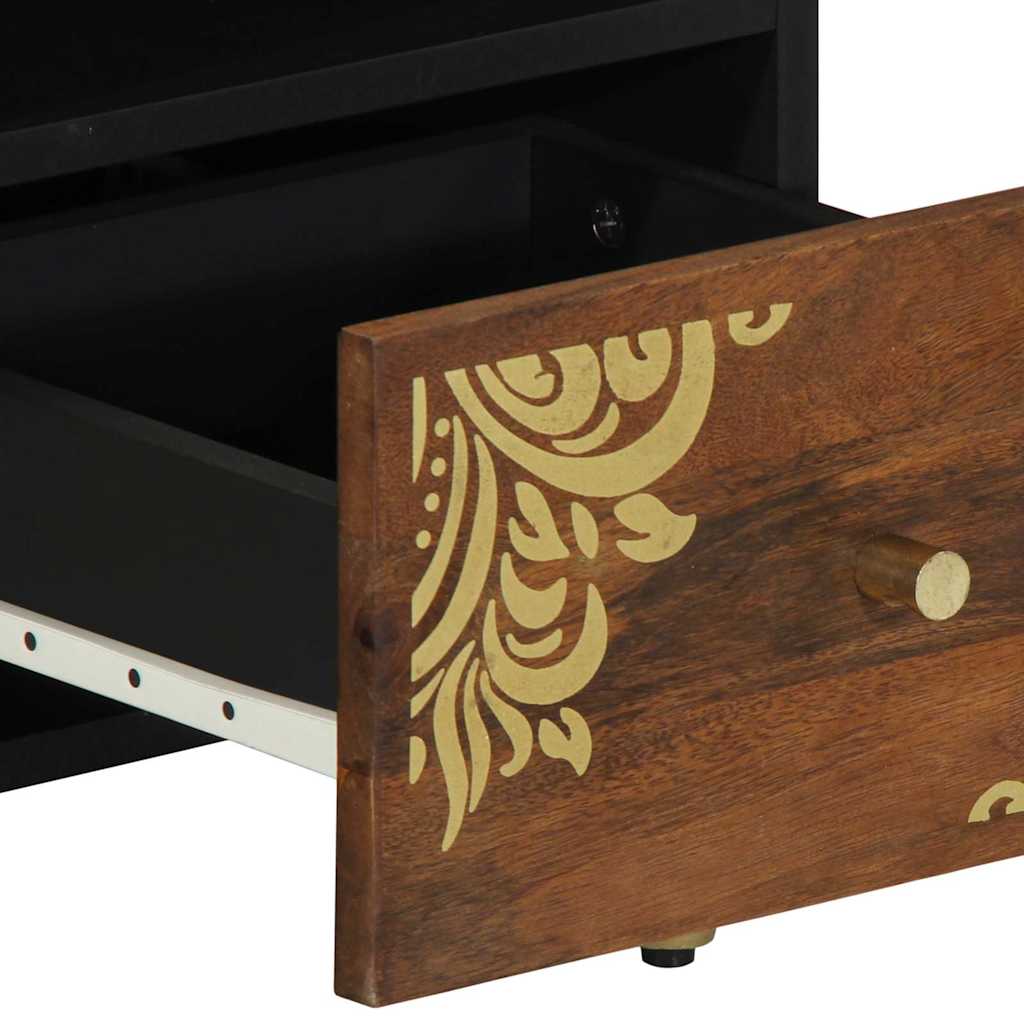 TV-kast met lade Honingbruin 70 x 33 x 46 cm Massief Mango Hout is nu te koop bij PeponiXL, paradijselijk wonen!
