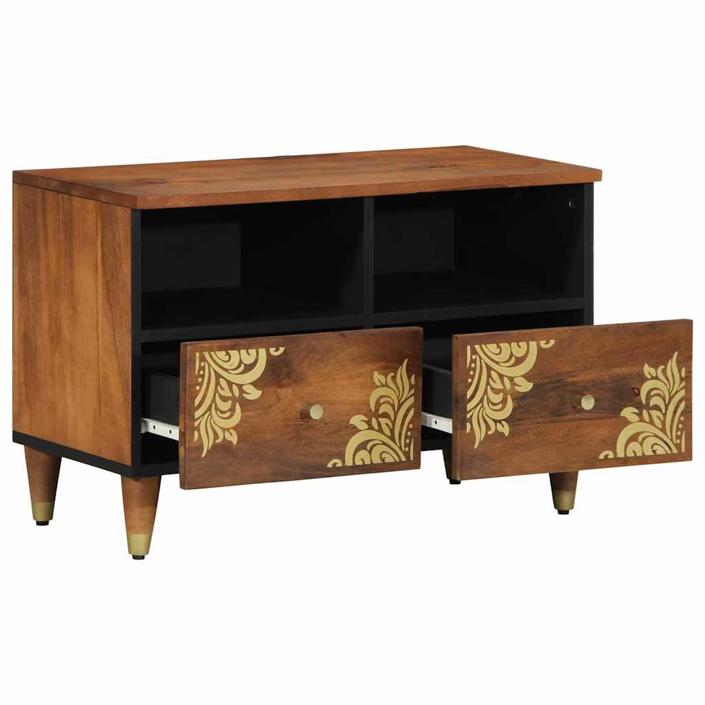 TV-kast met lade Honingbruin 70 x 33 x 46 cm Massief Mango Hout is nu te koop bij PeponiXL, paradijselijk wonen!